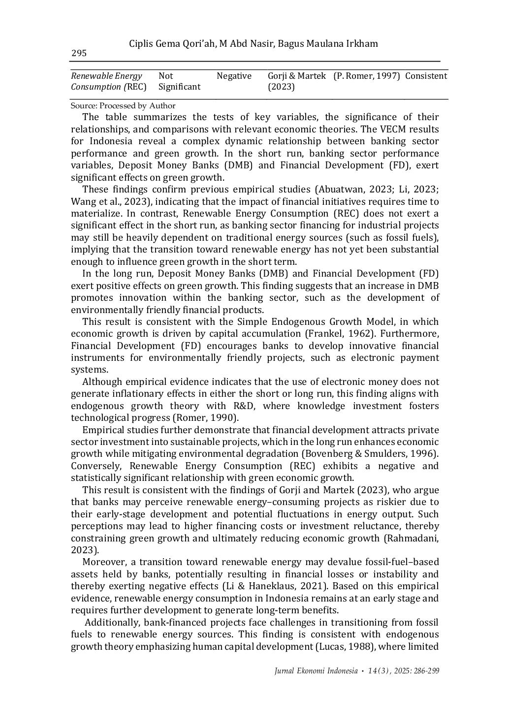 JURIS Role of bank financing and progressive green growth in Indonesia