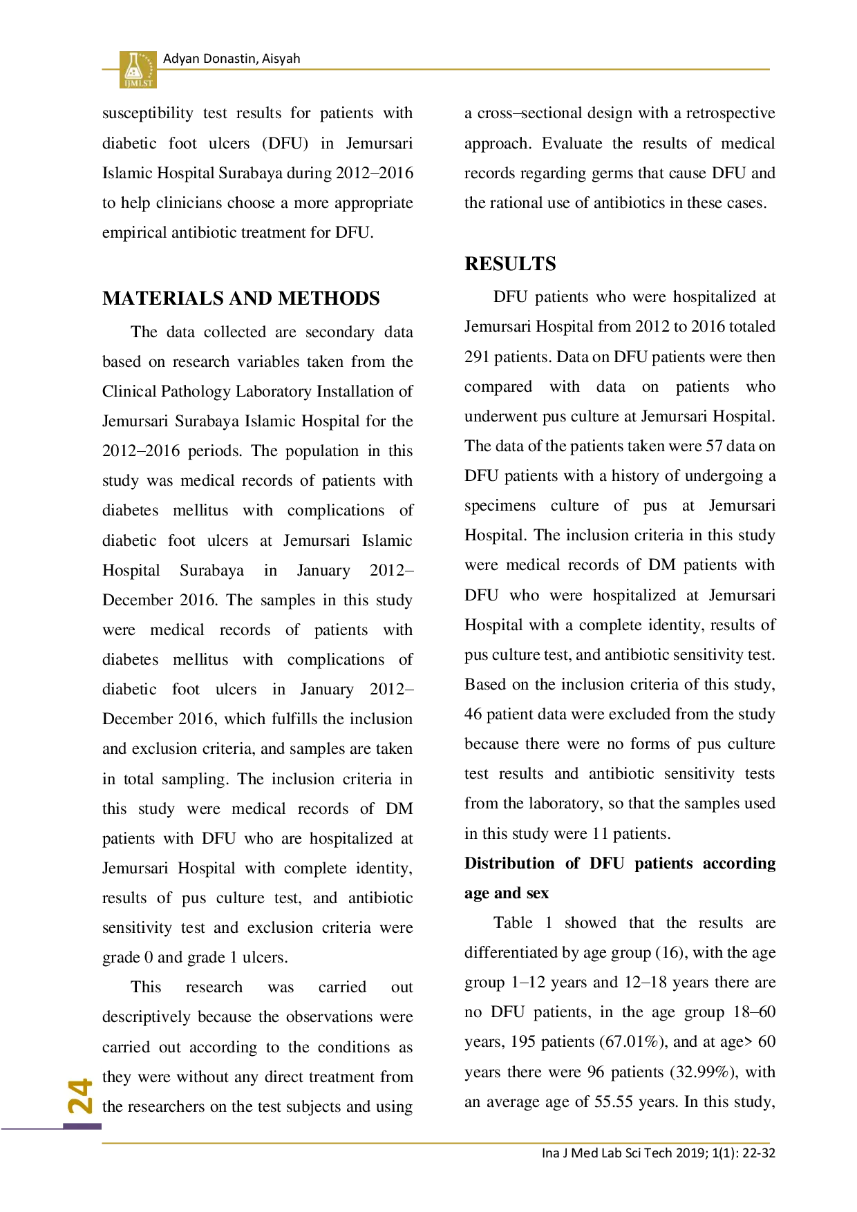 juris Microbial Pattern Of Diabetic Foot Ulcer Patient In Jemursari Islamic Hospital Surabaya Period 2012 2016