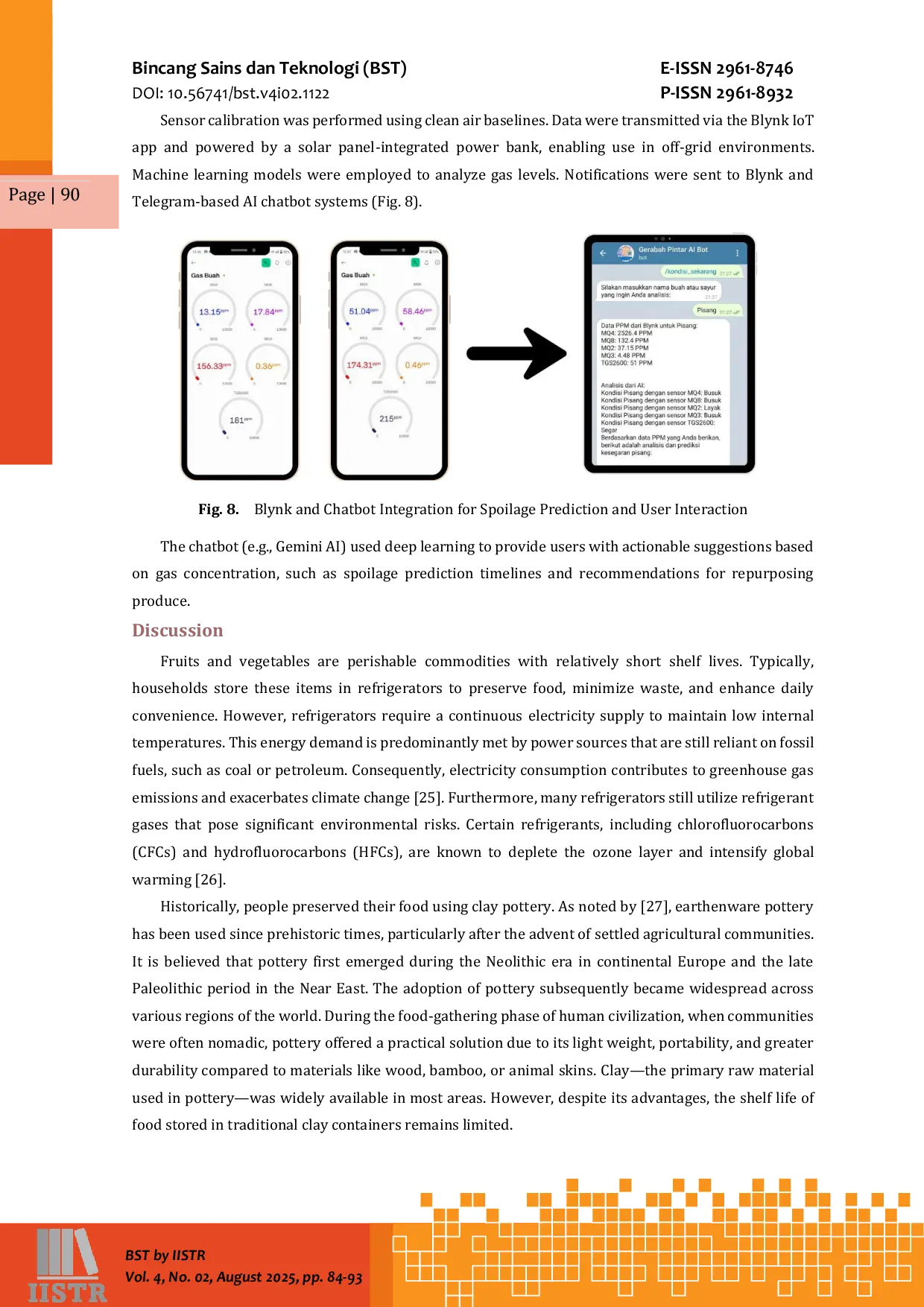 JURIS Development of Smart Clay Pottery Integrated with IoT to Extend the Shelf Life of Fruits and Vegetables
