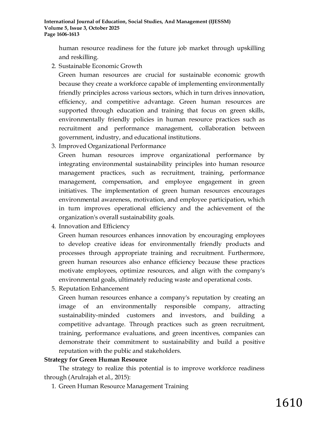 JURIS Analysis of Potential and Strategy for Green Human Resource