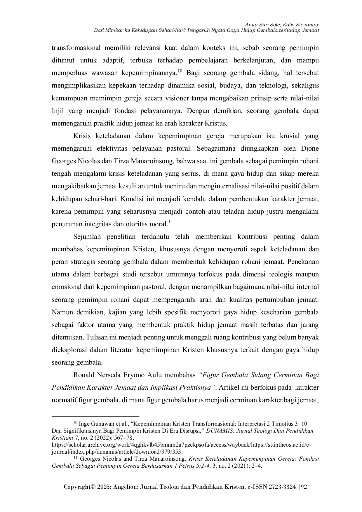 JURIS Dari Mimbar ke Kehidupan Sehari hari Pengaruh Nyata Gaya Hidup Gembala terhadap Jemaat