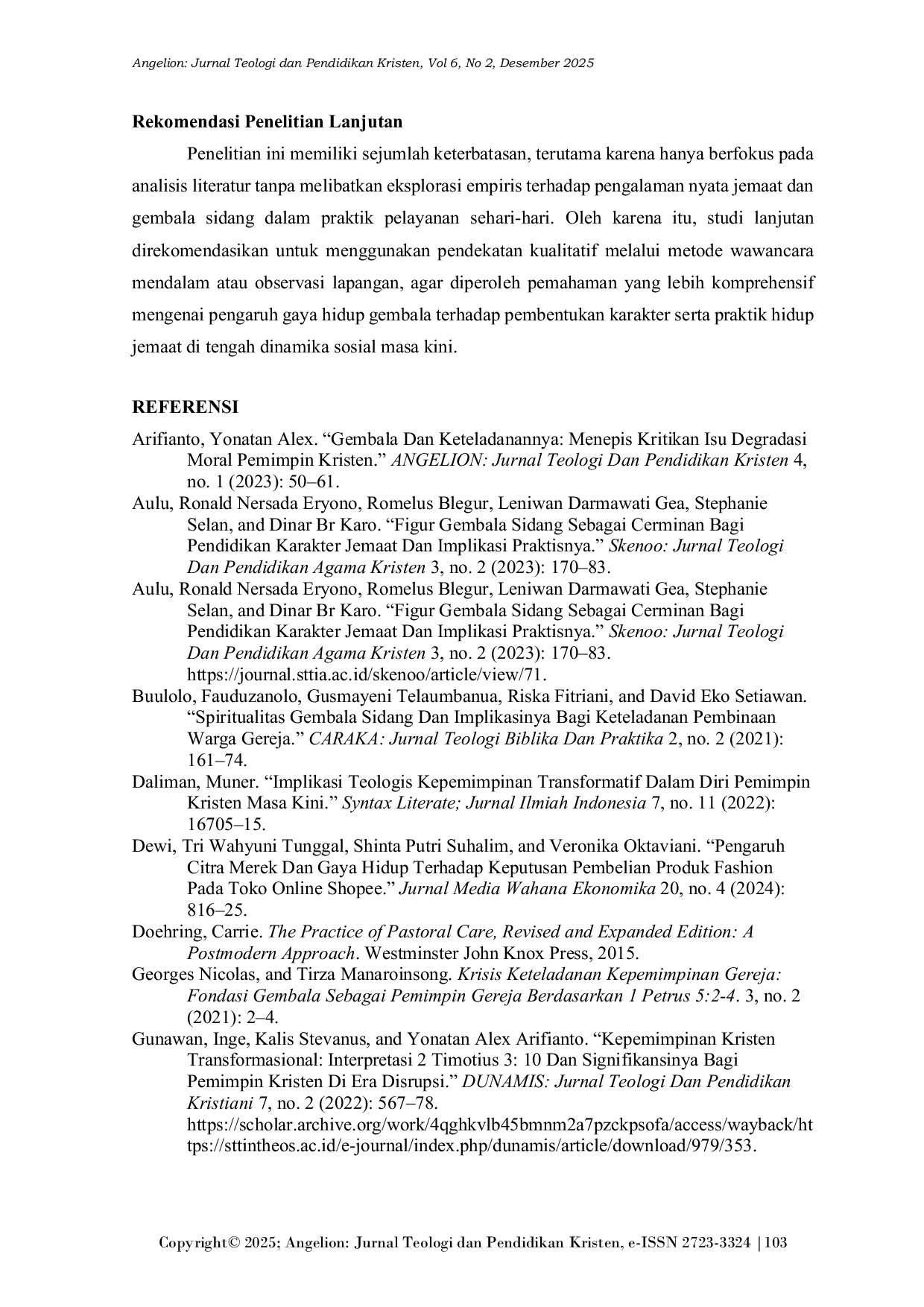 JURIS Dari Mimbar ke Kehidupan Sehari hari Pengaruh Nyata Gaya Hidup Gembala terhadap Jemaat