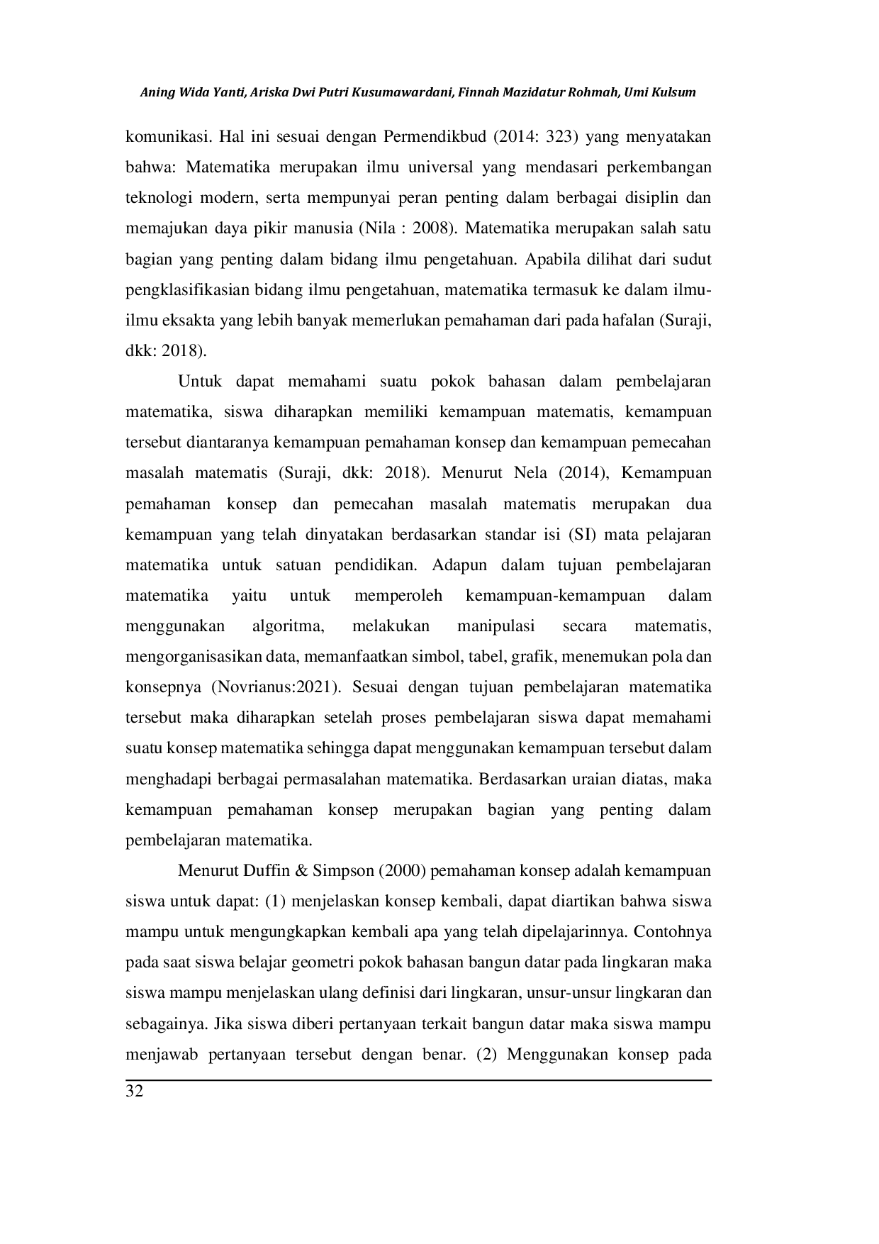 JURIS Pemahaman Konsep Siswa Dalam Menyelesaikan Masalah Matematika Pada Materi Fungsi Kuadrat Menurut Teori Kilpatrick