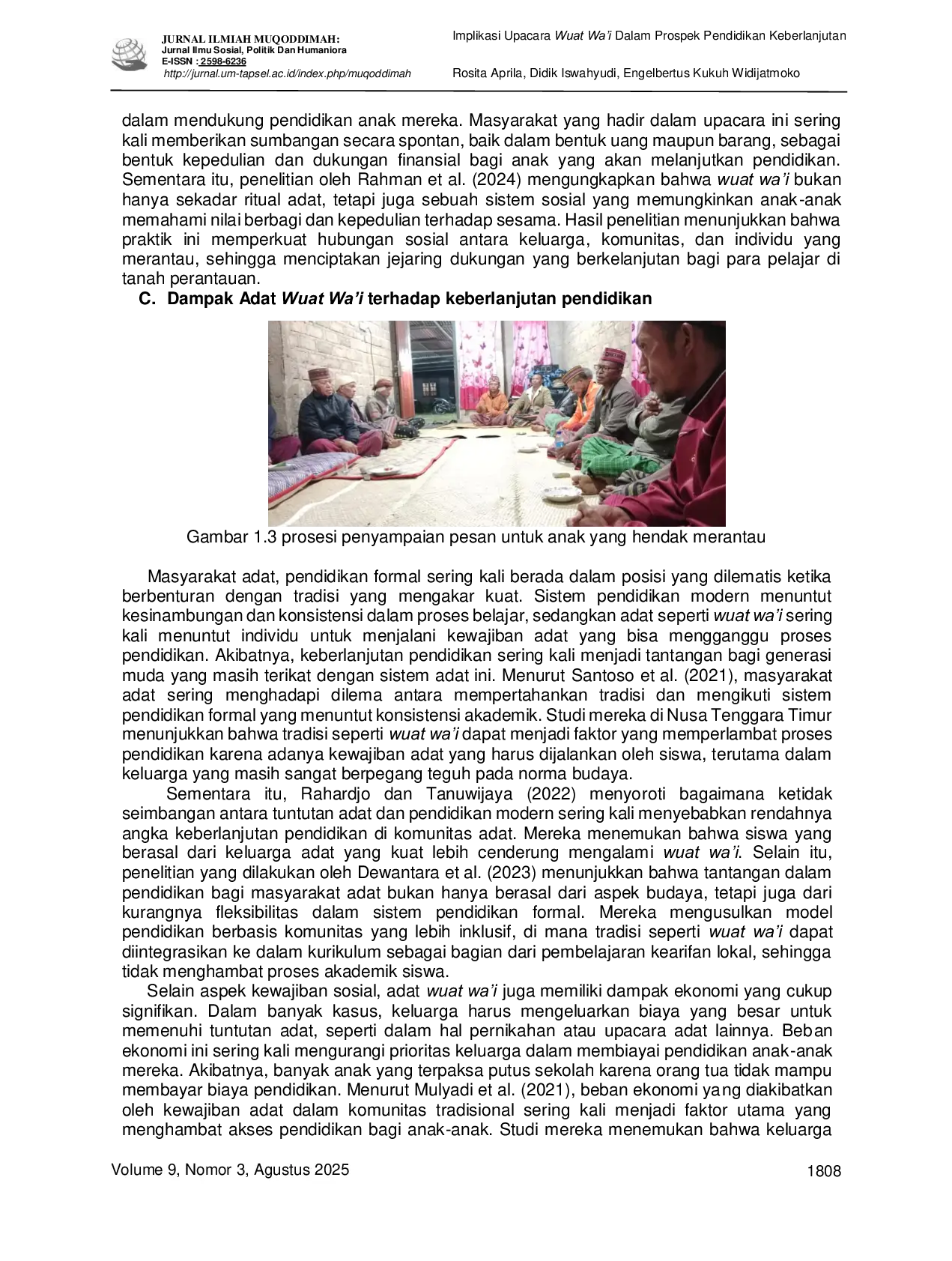 JURIS Implikasi Upacara Wuat Wa i Dalam Prospek Pendidikan Keberlanjutan