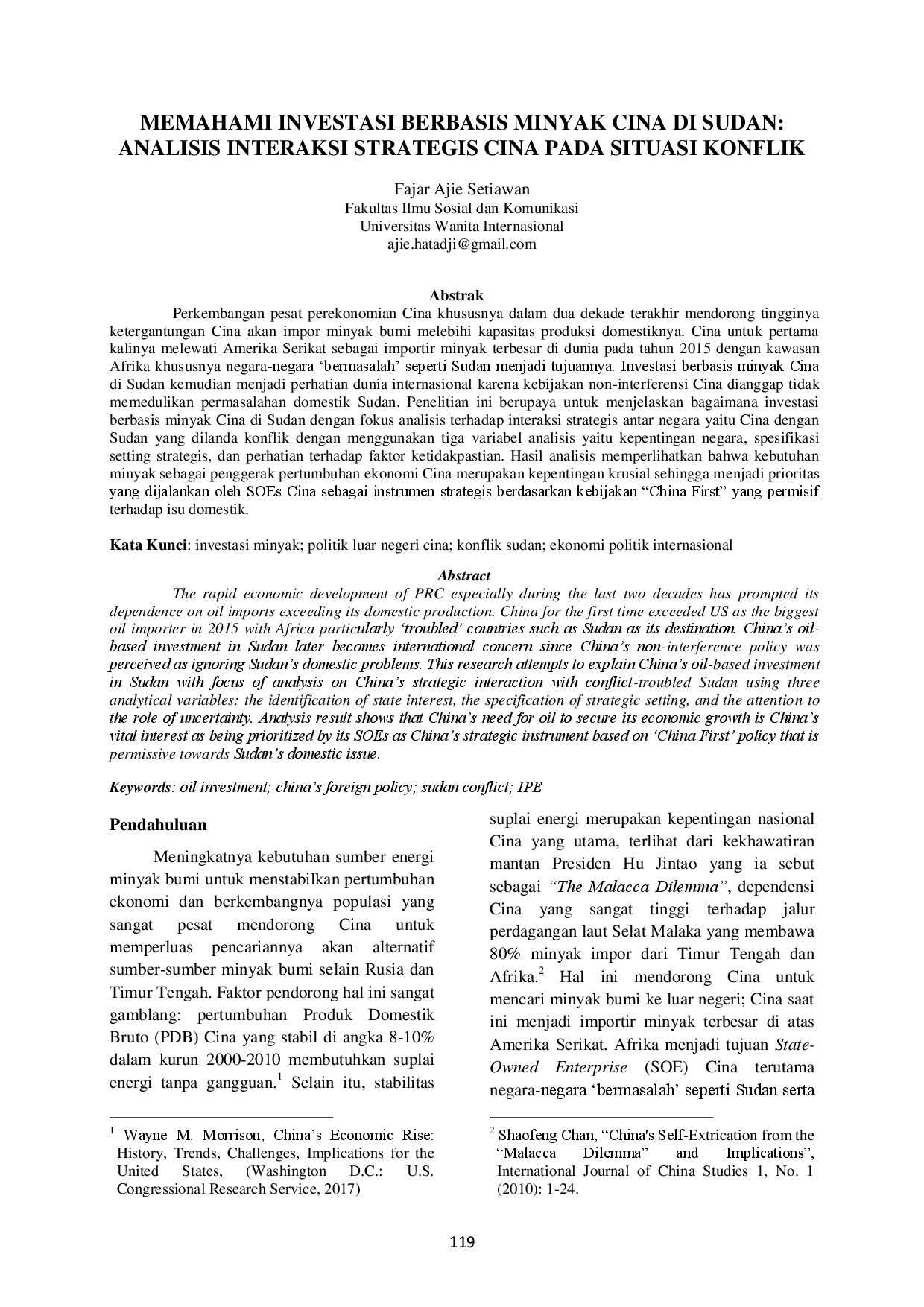 juris Memahami Investasi Minyak Cina di Sudan Analisis Interaksi Strategis Cina pada Situasi Konflik