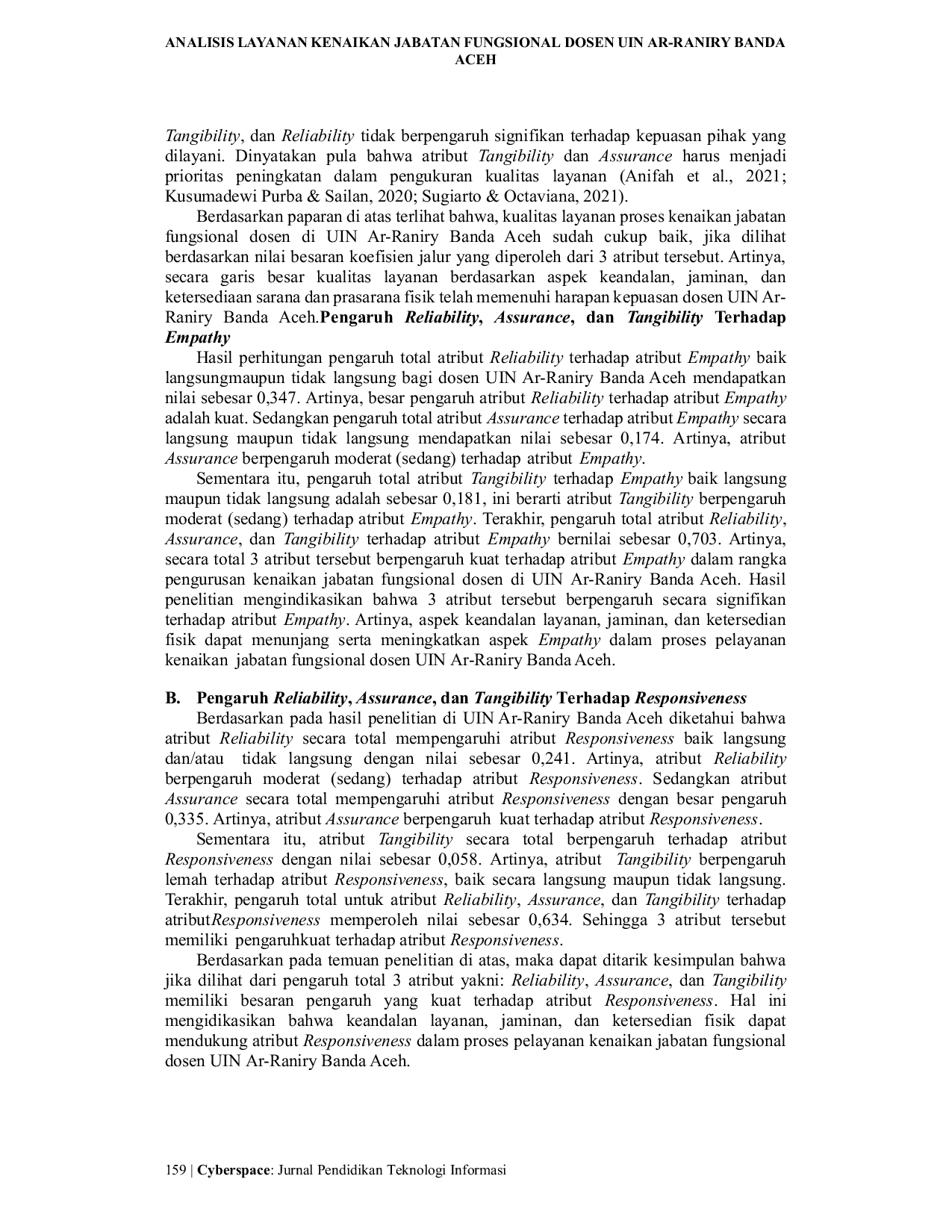 JURIS Analisis Layanan Kenaikan Jabatan Fungsional Dosen UIN Ar Raniry Banda Aceh