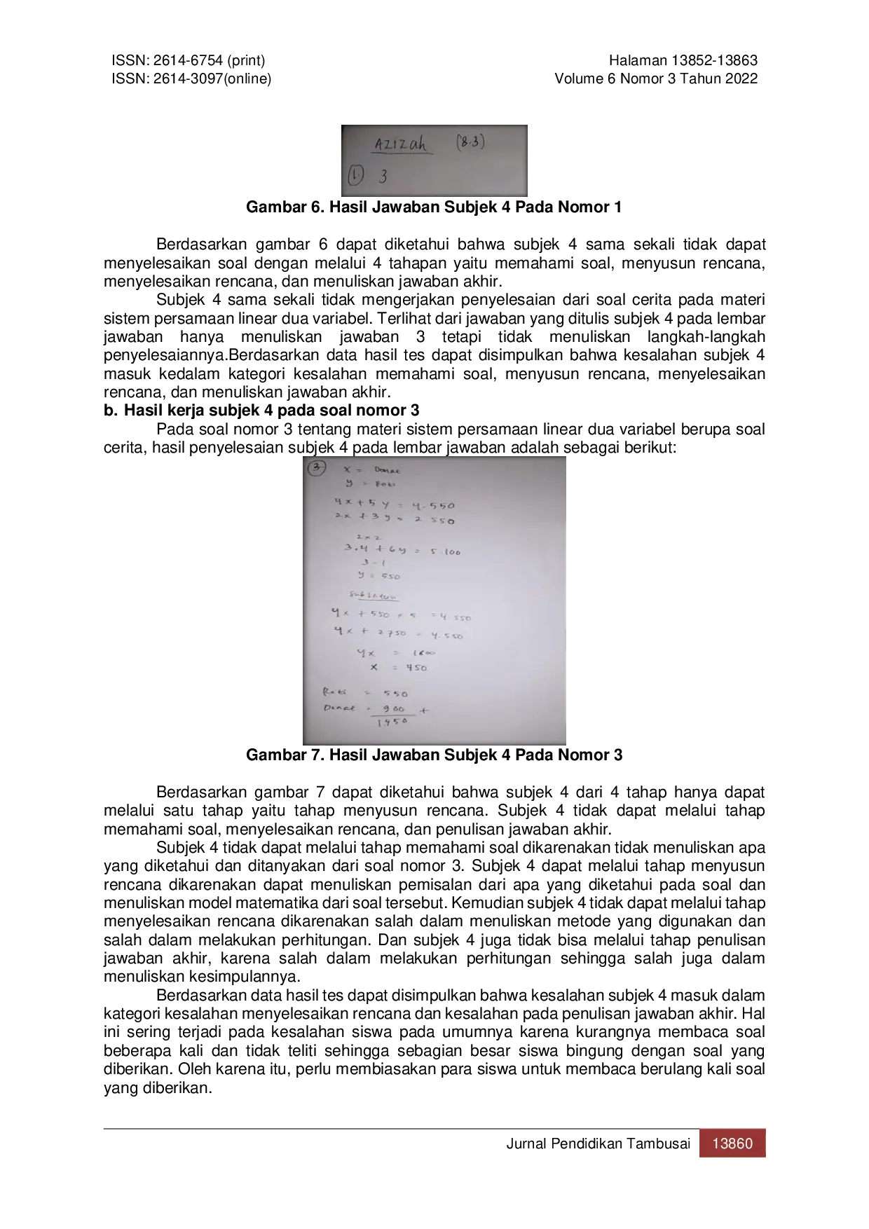 JURIS Analisis Kesalahan Siswa Dalam Menyelesaikan Soal Cerita Pada Siswa Kelas VIII di MTS Terpadu Attaqwa 04