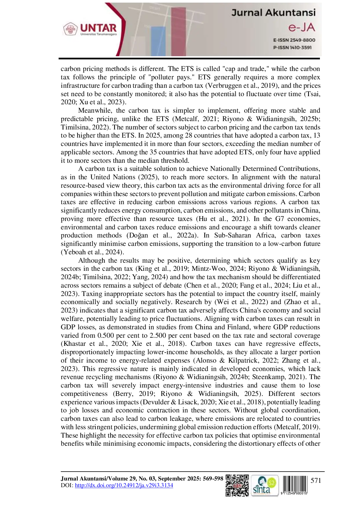 JURIS The Triple Effect of Carbon Taxation Rhetoric Versus Reality in Climate Policy