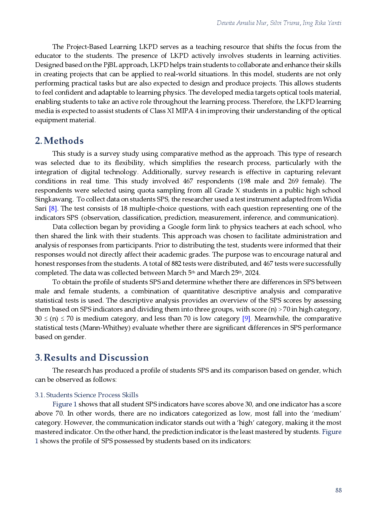 juris Enhancing Learning Outcomes Through the Development of Project Based Student Worksheet for Class XI MIPA Students in Science Subjects