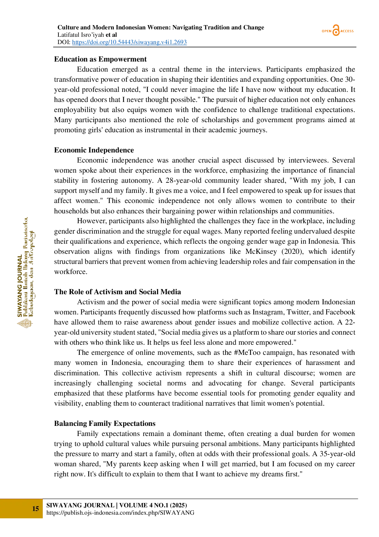 JURIS Culture and Modern Indonesian Women Navigating Tradition and Change