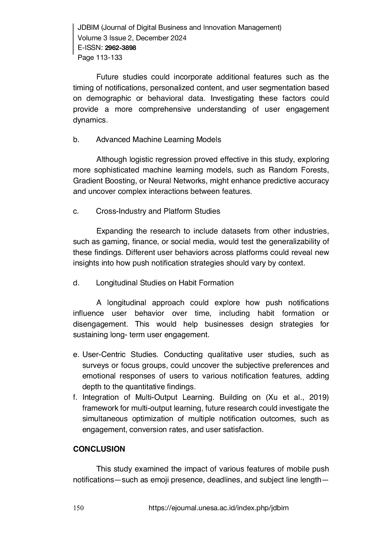 JURIS Designing Effective Mobile Push Notifications Machine Learning Insights into User Engagement