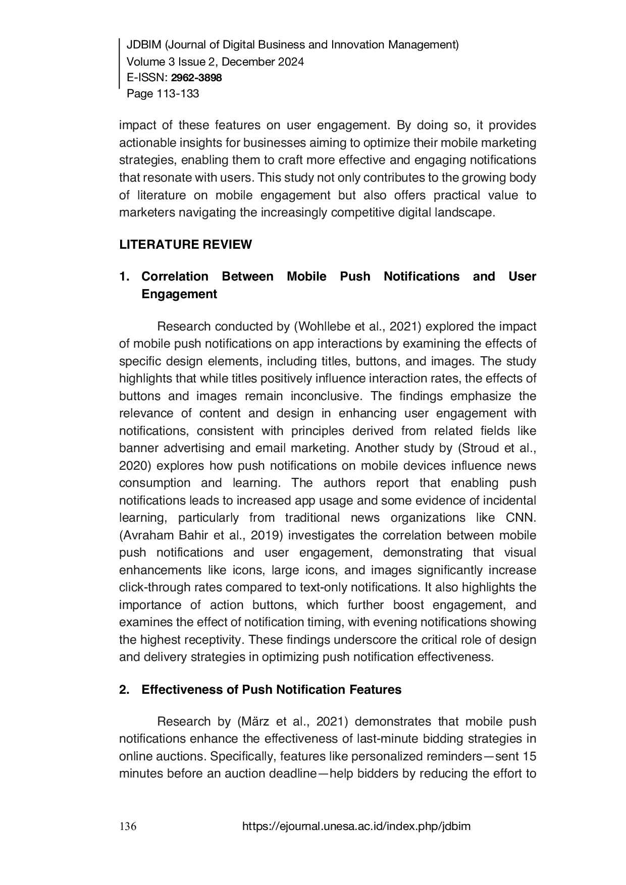 JURIS Designing Effective Mobile Push Notifications Machine Learning Insights into User Engagement