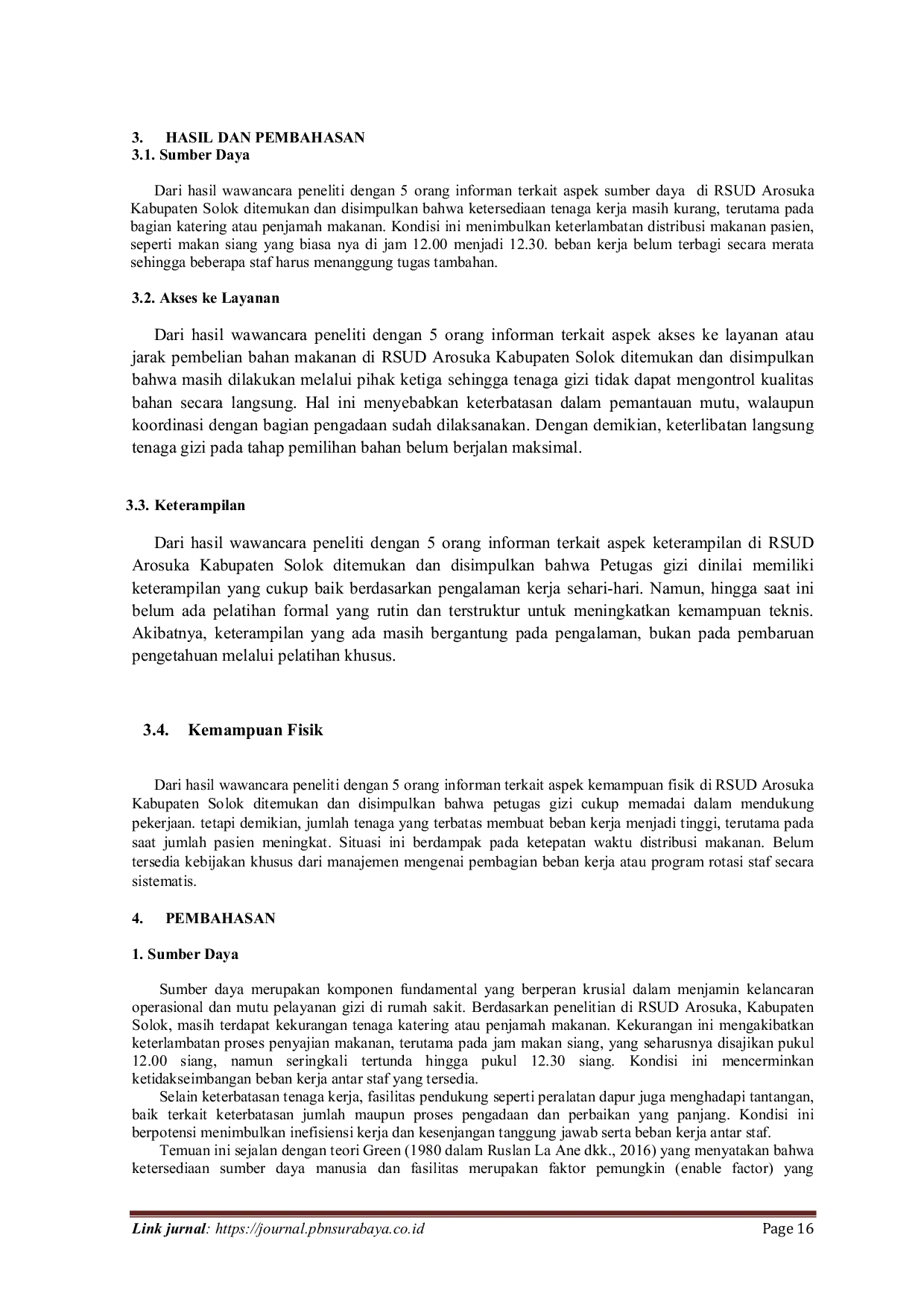 JURIS Gambaran Enabling Factor Dalam Pemilihan Bahan Makanan Di RSUD Arosuka Kabupaten Solok Tahun 2025