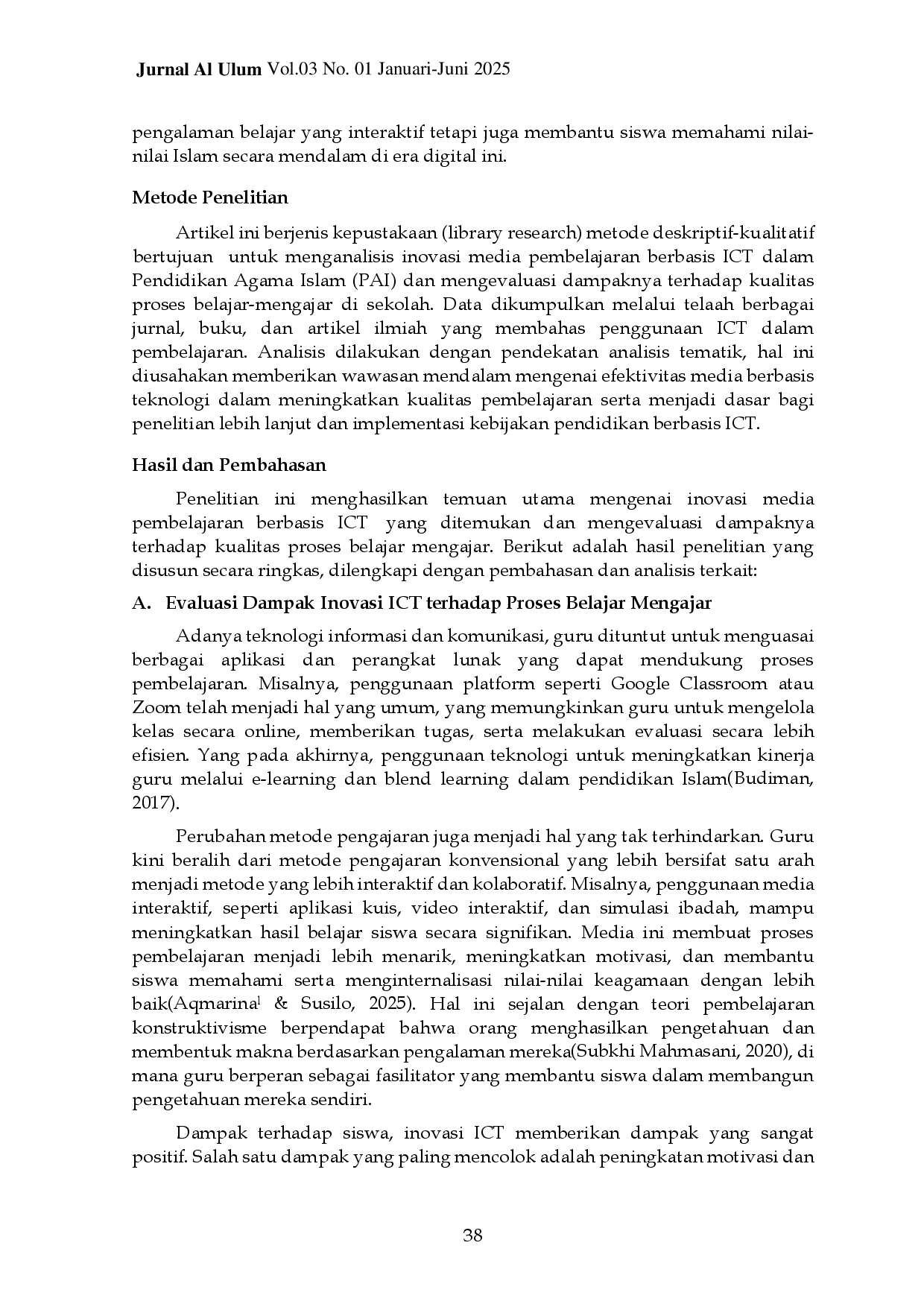 JURIS INOVASI MEDIA PEMBELAJARAN BERBASIS ICT UNTUK PENDIDIKAN AGAMA ISLAM DI SEKOLAH UMUM Inovasi Media Pembelajaran ICT Pendidikan Agama Islam Sekolah Umum