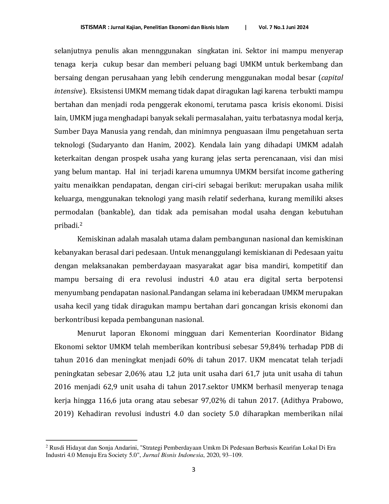 JURIS Pengaruh Jiwa Entrepreneur Terhadap Pengembangan UMKM di Jombang