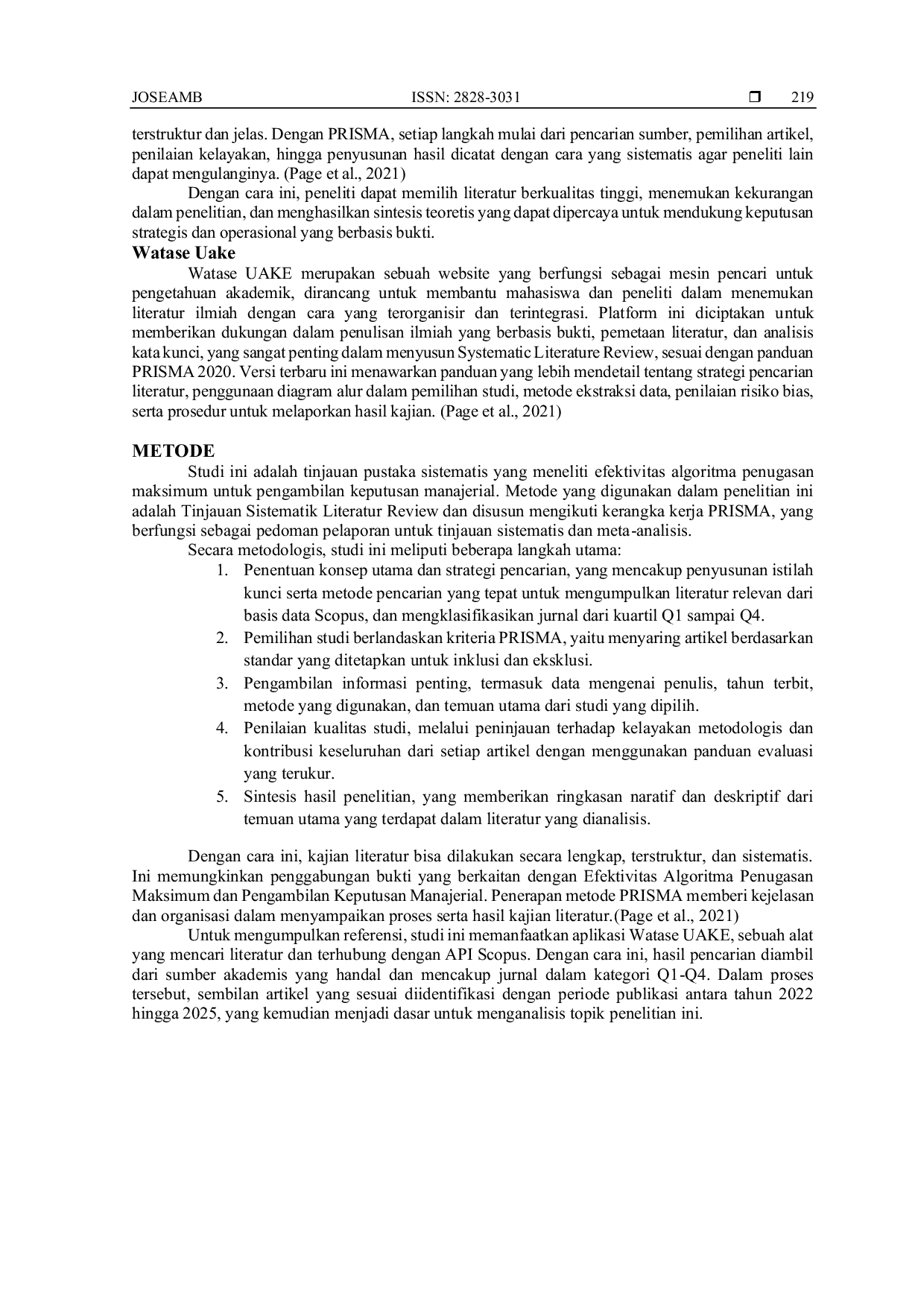 JURIS Systematic Literature Review Tentang Efektivitas Algoritma Penugasan Maksimum untuk Pengambilan Keputusan Manajerial