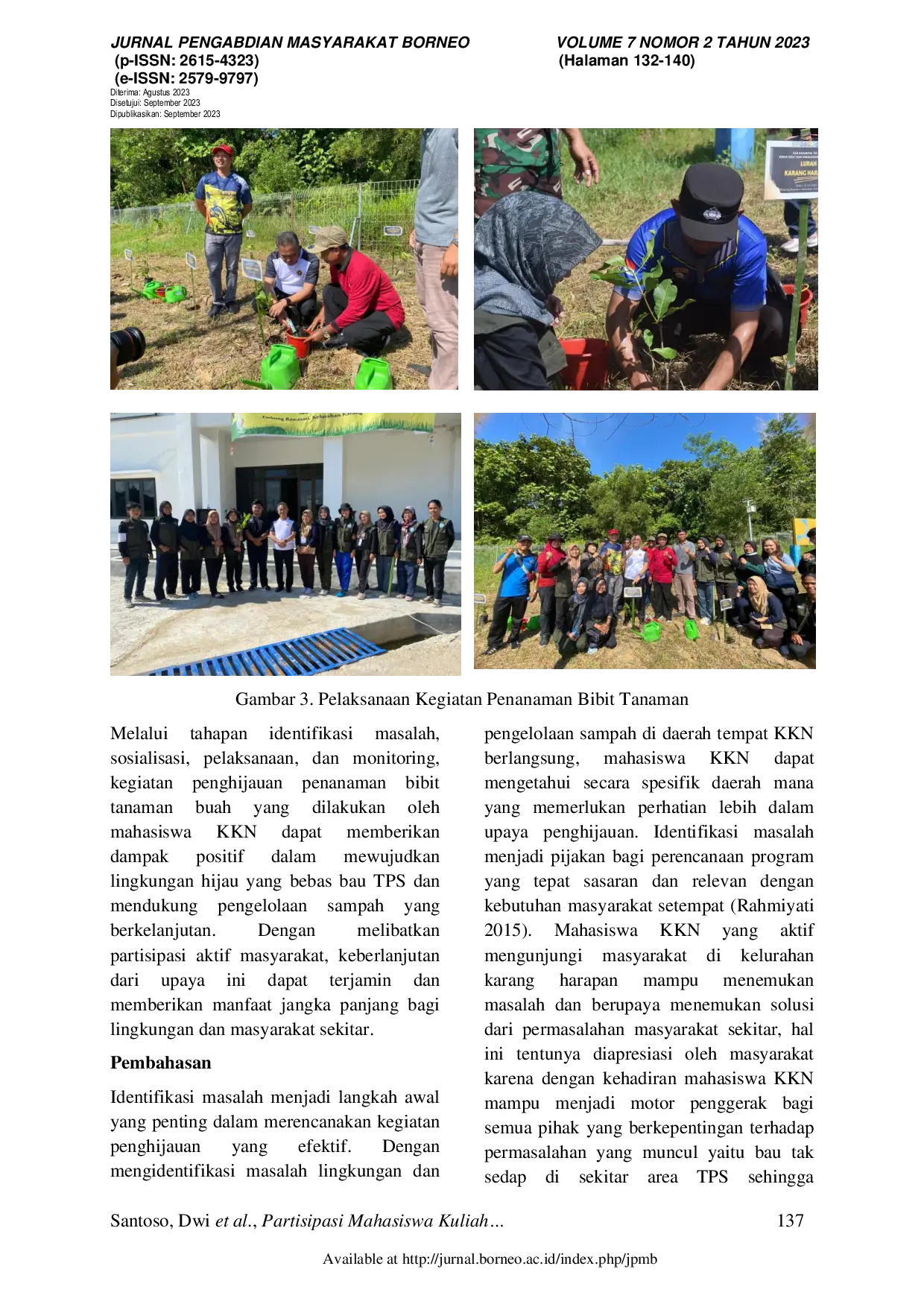 JURIS Partisipasi Mahasiswa Kuliah Kerja Nyata Dalam Mewujudkan Lingkungan Hijau Yang Bebas Bau TPS Peran Penghijauan Dalam Pengelolaan Sampah Yang Berkelanjutan