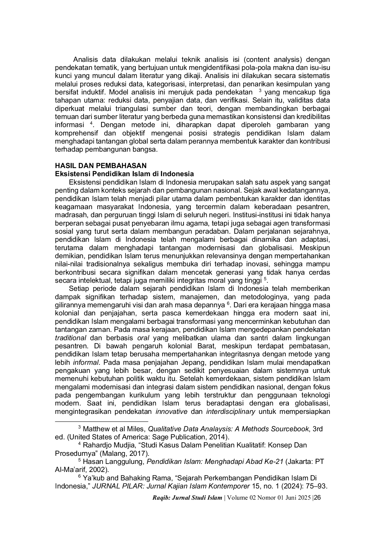 JURIS PERAN STRATEGIS PENDIDIKAN ISLAM DALAM MEMAJUKAN PEMBANGUNAN NASIONAL The Strategic Role of Islamic Education in Advancing National Development