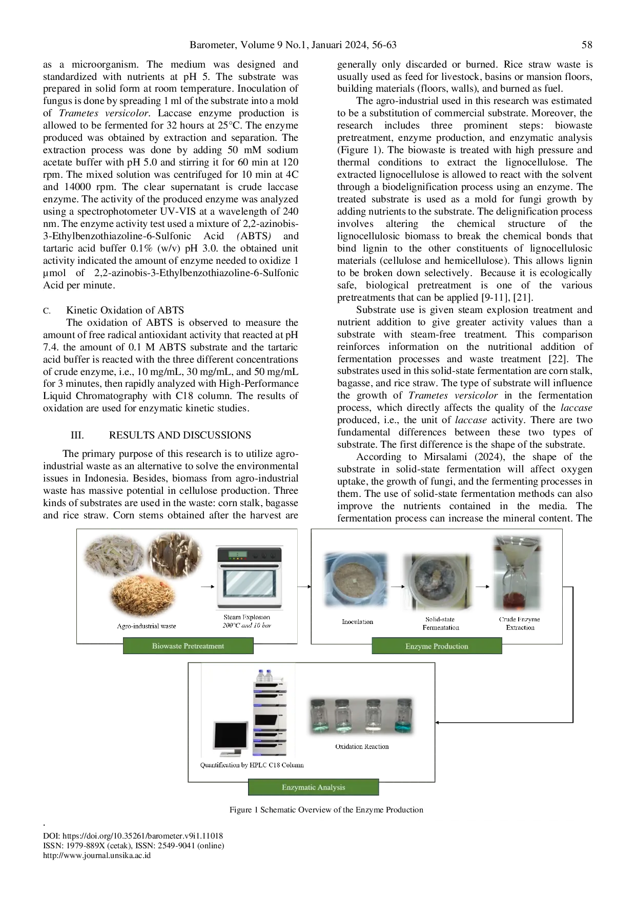 JURIS Biodelignifikasi Limbah Agroindustri Sebagai Substrat untuk Produksi Enzim Laccase dari Trametes Versicolor