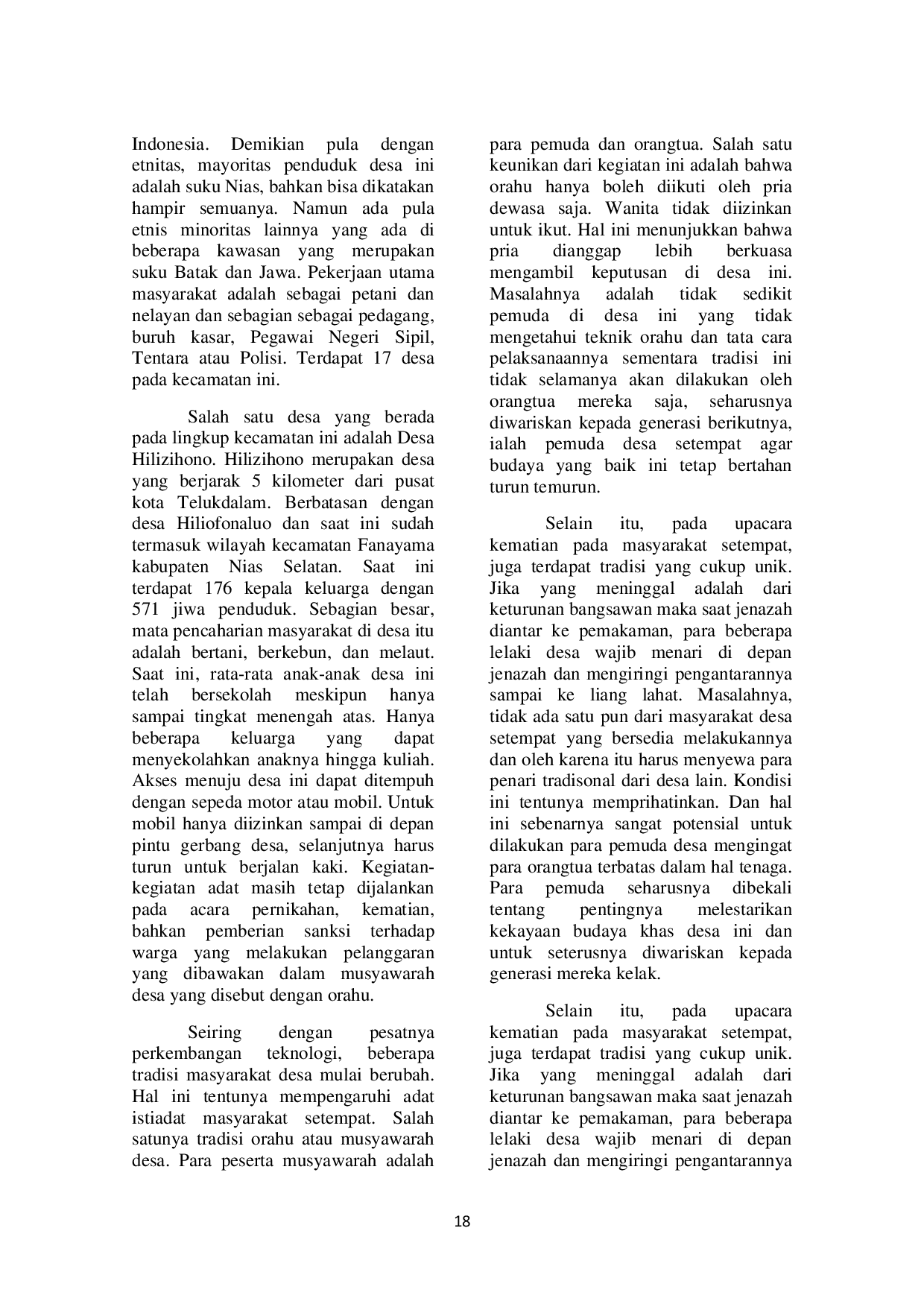 JURIS Pemberdayaan Pemuda melalui Sanggar Tari dan Hombo Batu sebagai Upaya Pelestarian Budaya di Desa Hilizihono Kecamatan Fanayama Kabupaten Nias Selatan