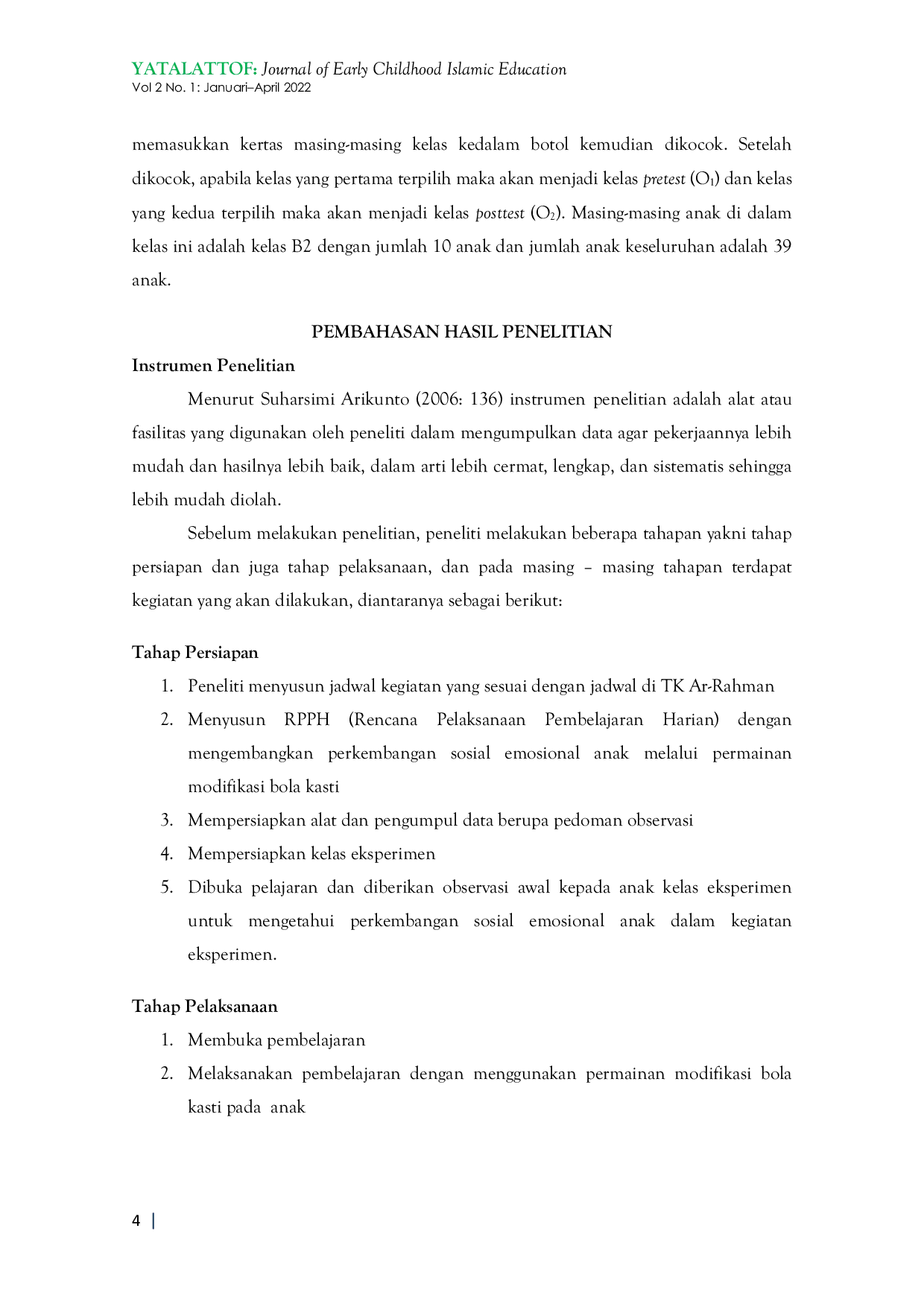 JURIS Pengaruh Permainan Modifikasi Bola Kasti Terhadap Perkembangan Sosial Emosional Anak Usia 5 6 Tahun