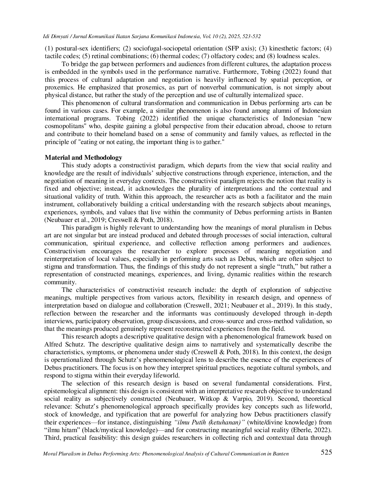 JURIS Moral Pluralism in Debus Performing Arts Phenomenological Analysis of Cultural Communication in Banten