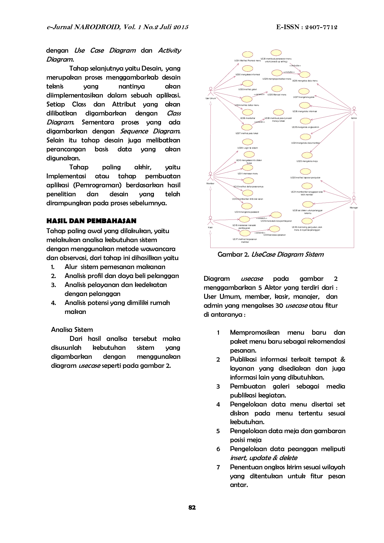 JURIS Aplikasi Pemesanan Makanan Berbasis Web Studi Kasus RM Lesehan Berkah Ilaahi Gresik