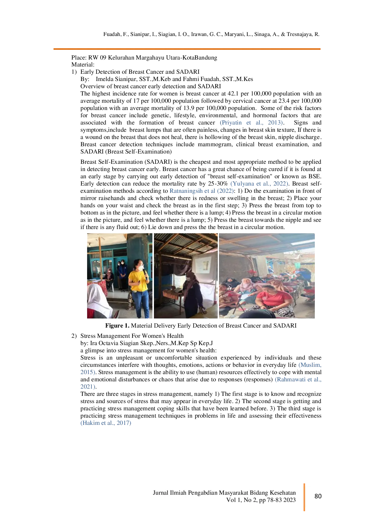 juris Early Detection to Determine the Health Status of RW 09 Community in Margahayu Utara Village Bandung City