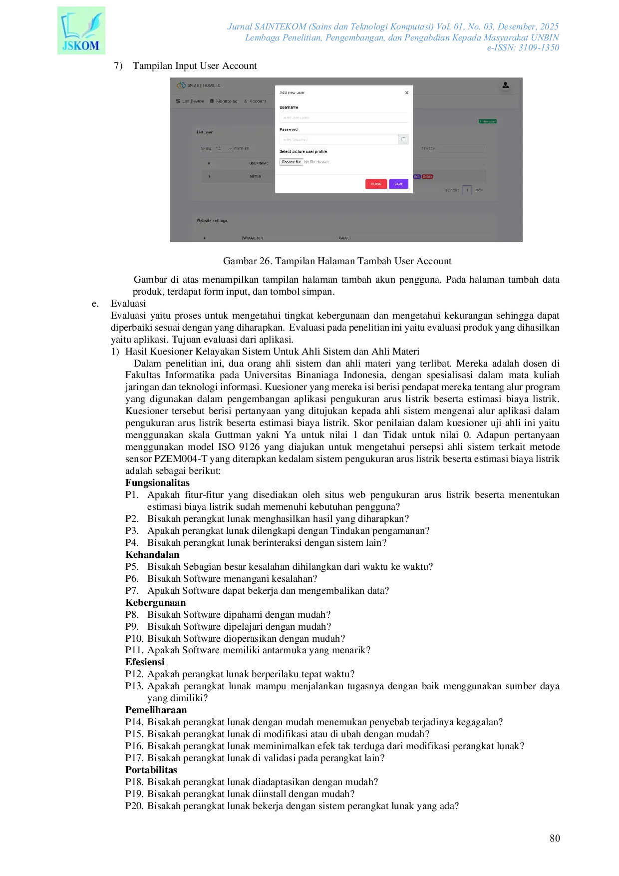 JURIS Penerapan Metode Internet Of Things Pada Sensor Pzem 004T Untuk Pengukuran Konsumsi Energi Listrik Serta Menentukan Estimasi Biaya Listrik