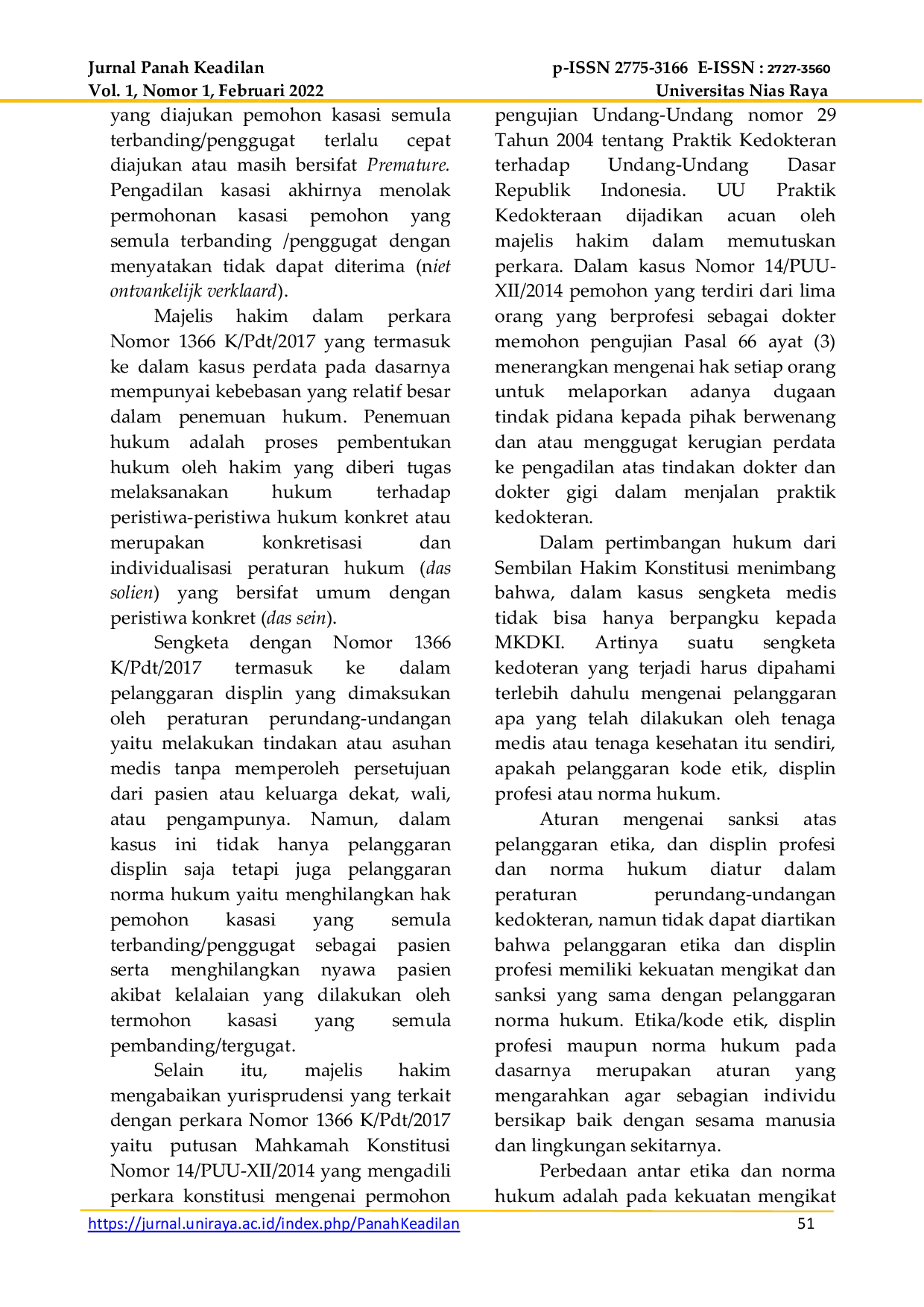 JURIS Pertanggungjawaban Dokter Dan Rumah Sakit Terhadap Pasien