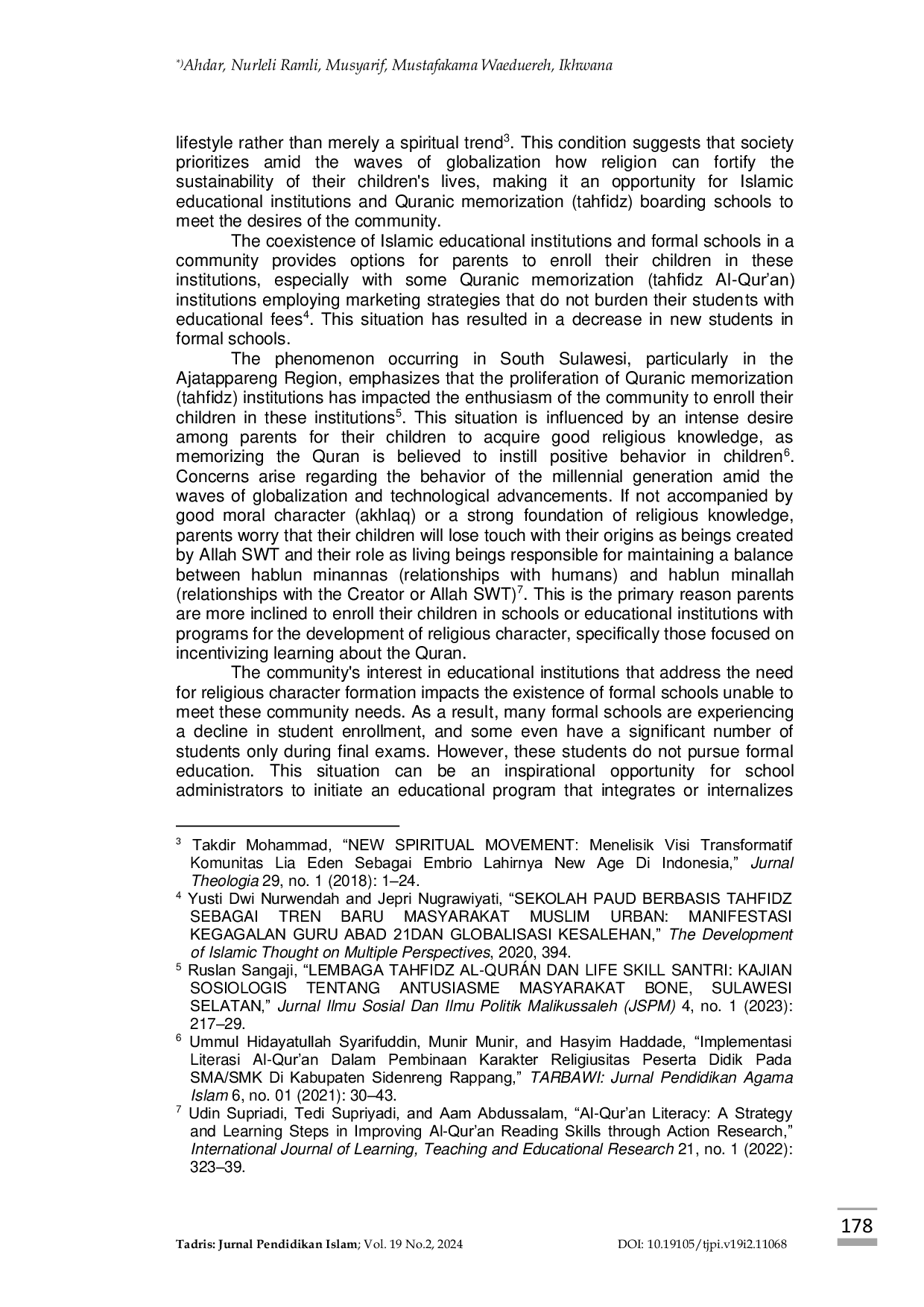 JURIS The Success of Fostering Religious Character to Boost the Enthusiasm of New Participants in Education