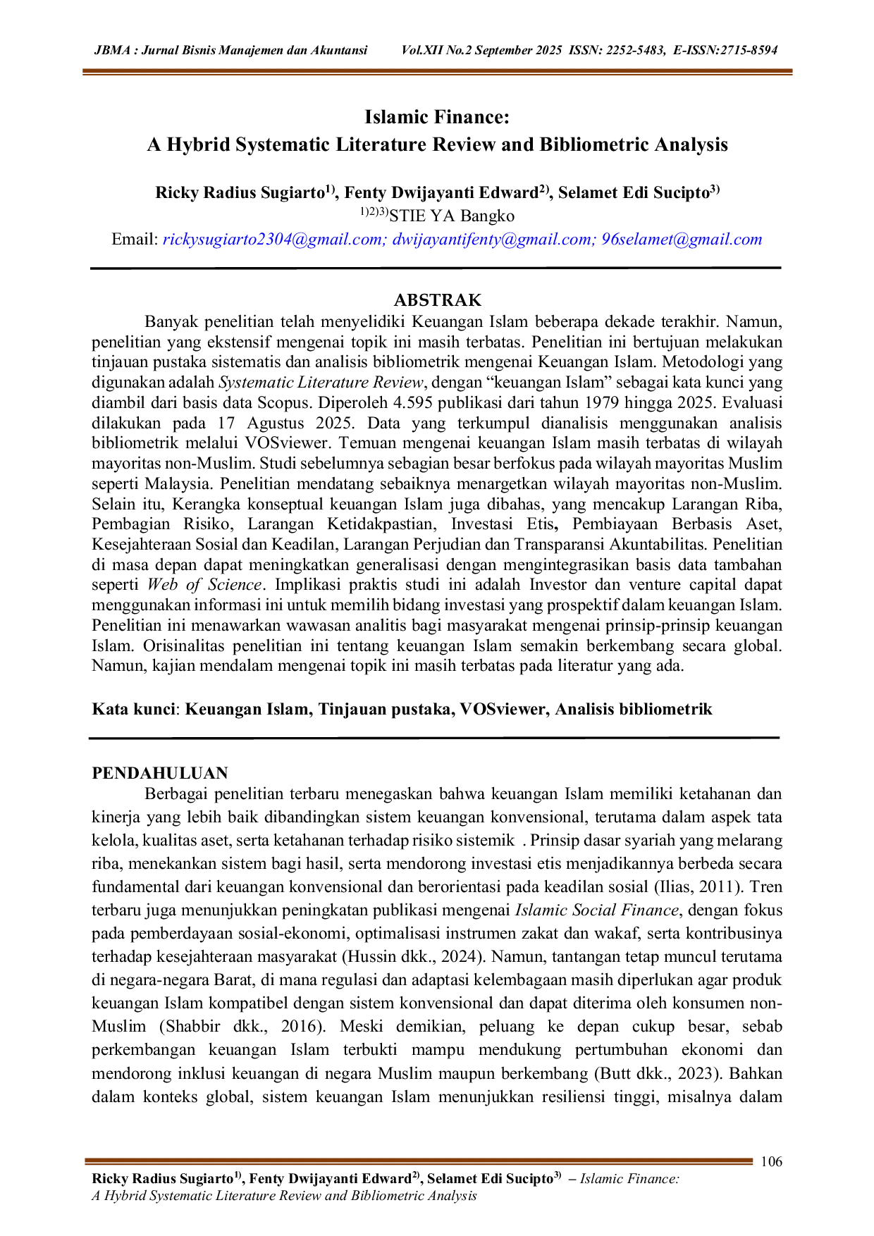 JURIS Islamic Finance A Hybrid Systematic Literature Review And Bibliometric Analysis