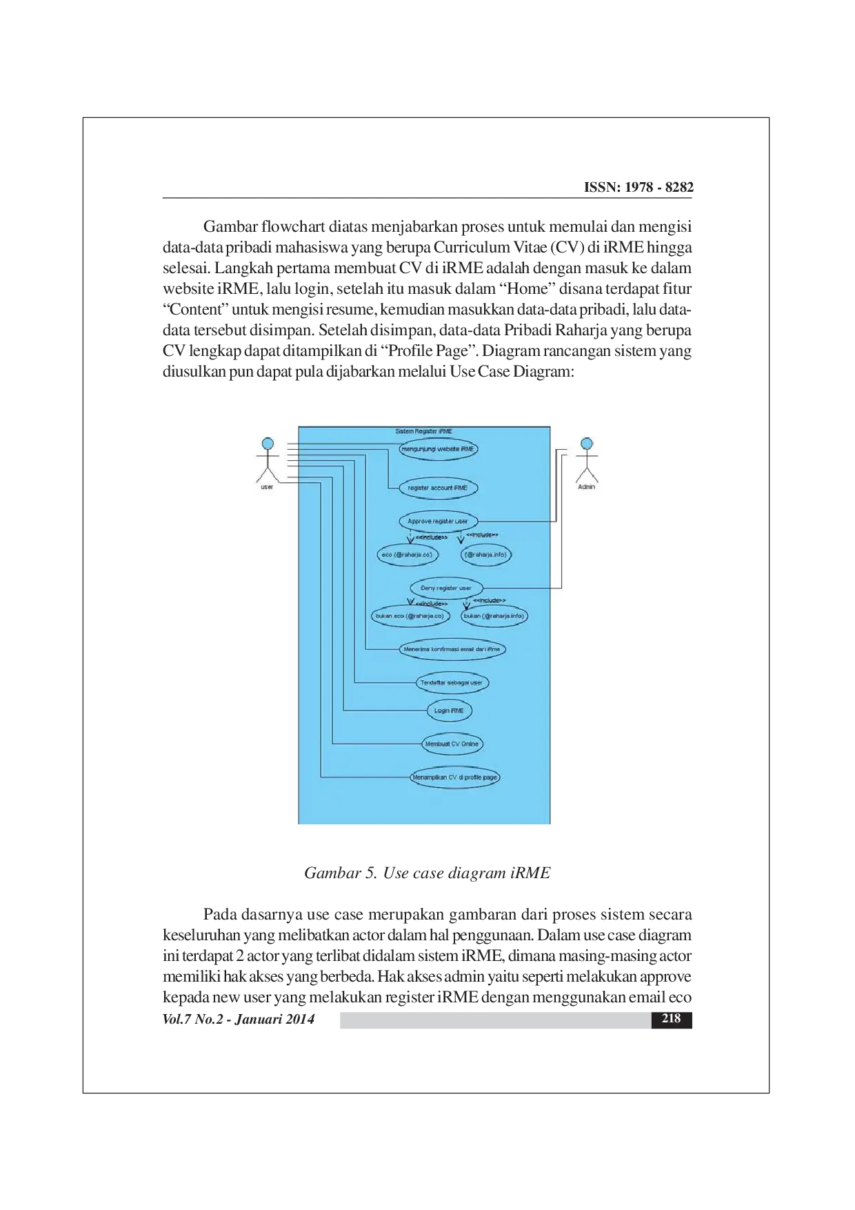 JURIS Penerapan Sistem Integrated Raharja Multimedia E Portfolio iRME CV Online Pada Perguruan Tinggi Raharja