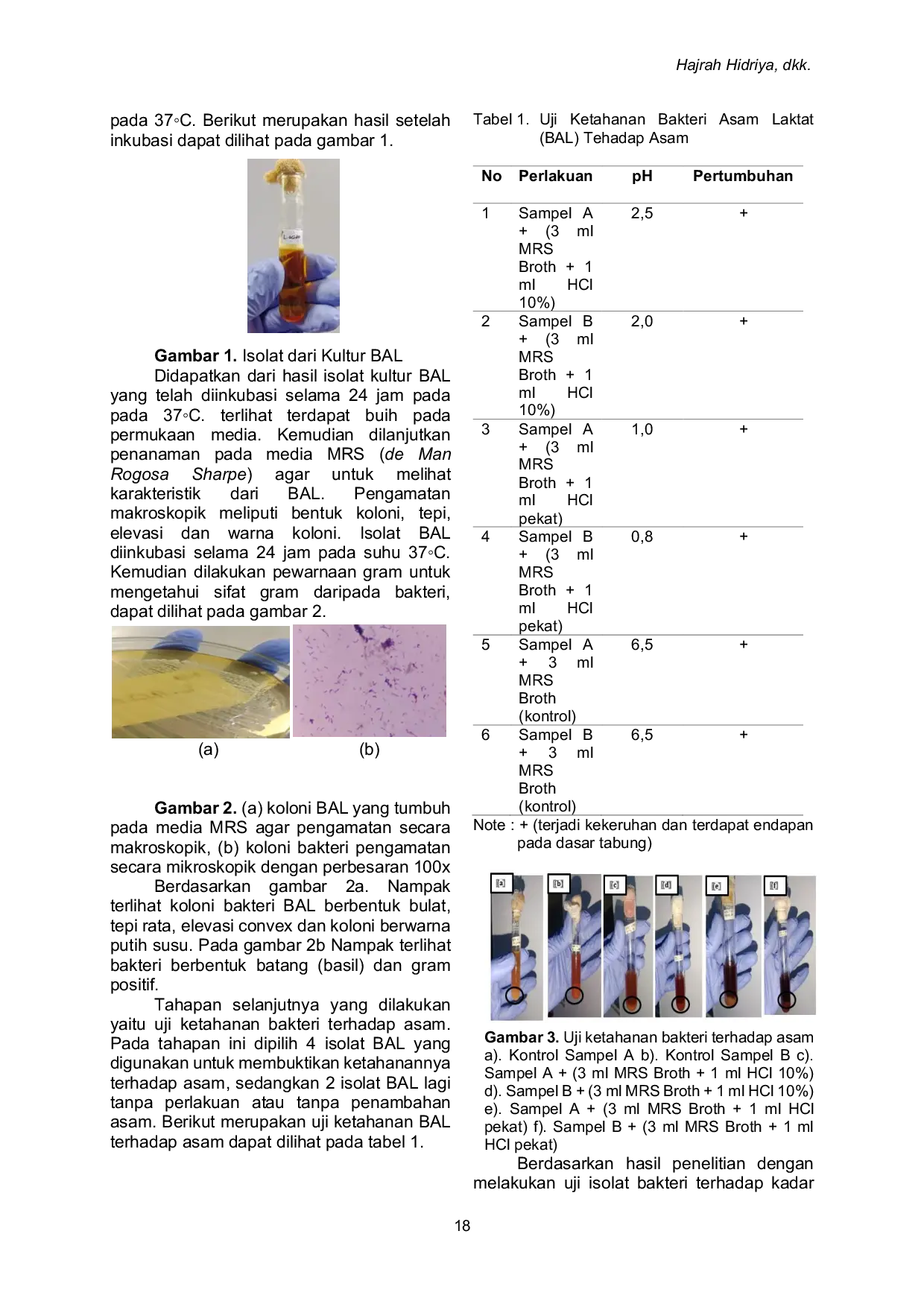 JURIS Uji Ketahanan Bakteri Asam Laktat BAL Terhadap Asam Pada Eco Enzyme Kulit Buah Jeruk