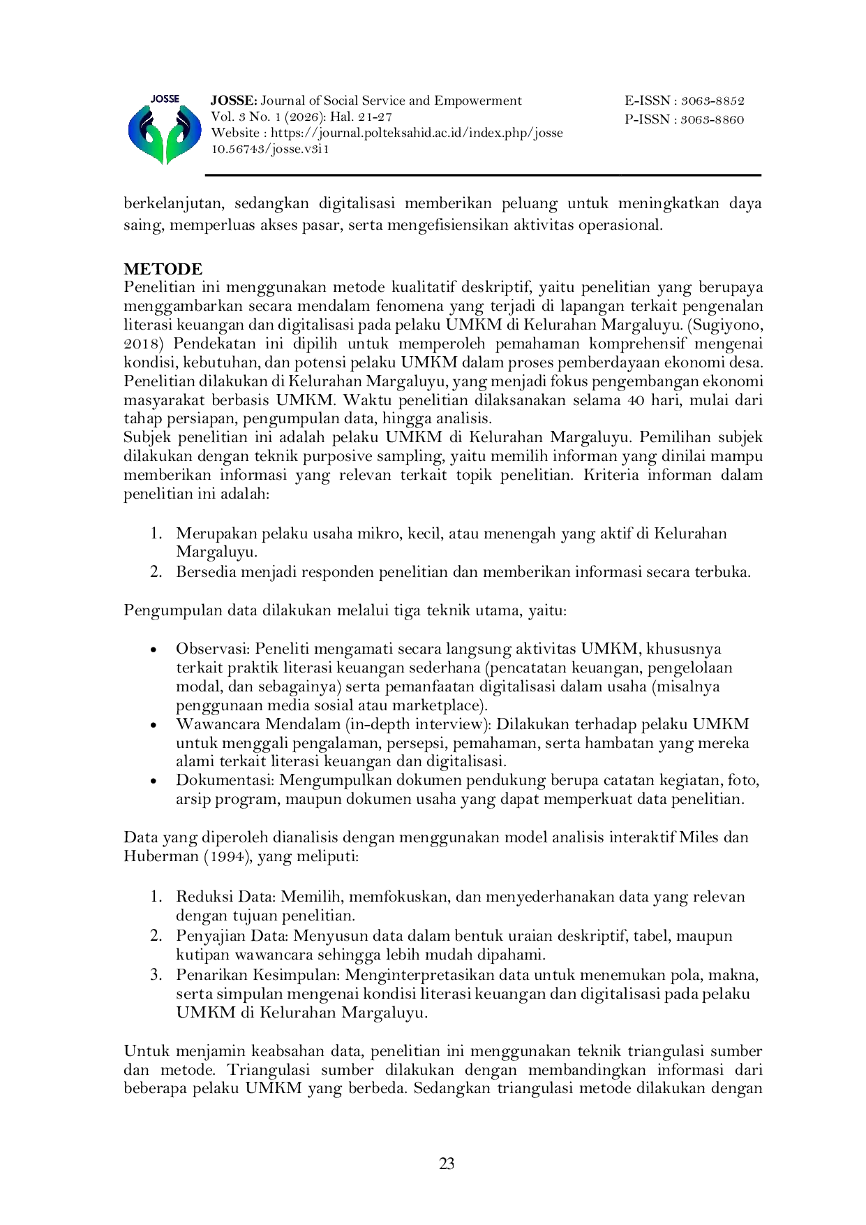 JURIS Pengenalan Literasi Keuangan dan Digitalisasi UMKM sebagai Tahap Awal Pemberdayaan Ekonomi Kelurahan Margaluyu