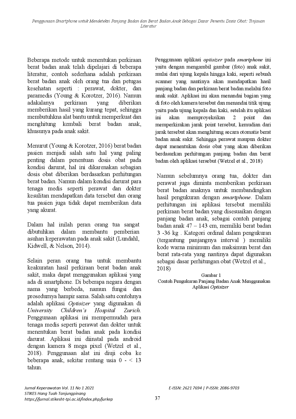 juris Penggunaan Smartphone untuk Mendeteksi Panjang Badan dan Berat Badan Anak Sebagai Dasar Penentu Dosis Obat Tinjauan Literatur
