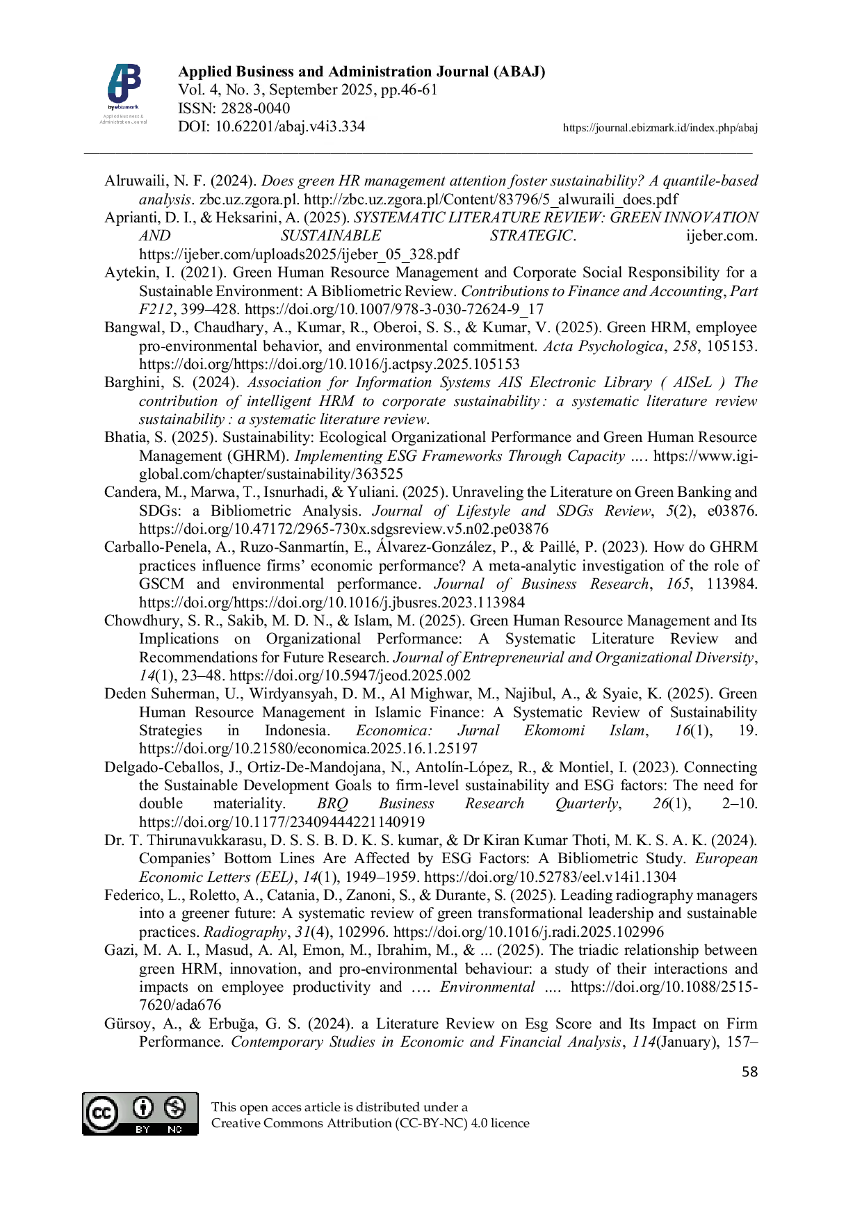 JURIS The Strategic Role of Human Resources in Green Industry Conceptual Integration between ESG Principles and Green HRM Practices
