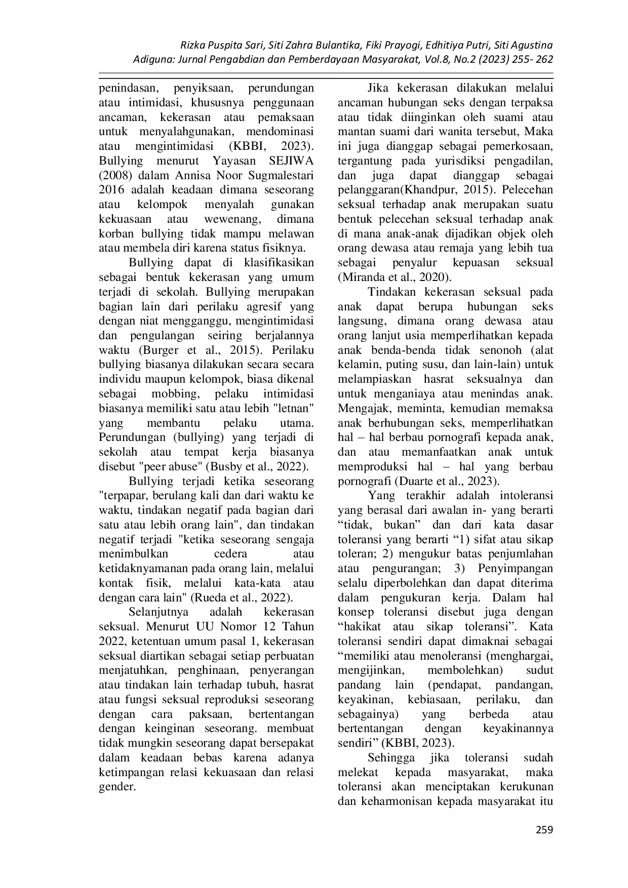 JURIS Peran Guru Sekolah Dasar Dalam Membentuk Karakter Siswa Sebagai Upaya Pencegahan Tiga Dosa Besar Pendidikan di SD Negeri 5 Talang