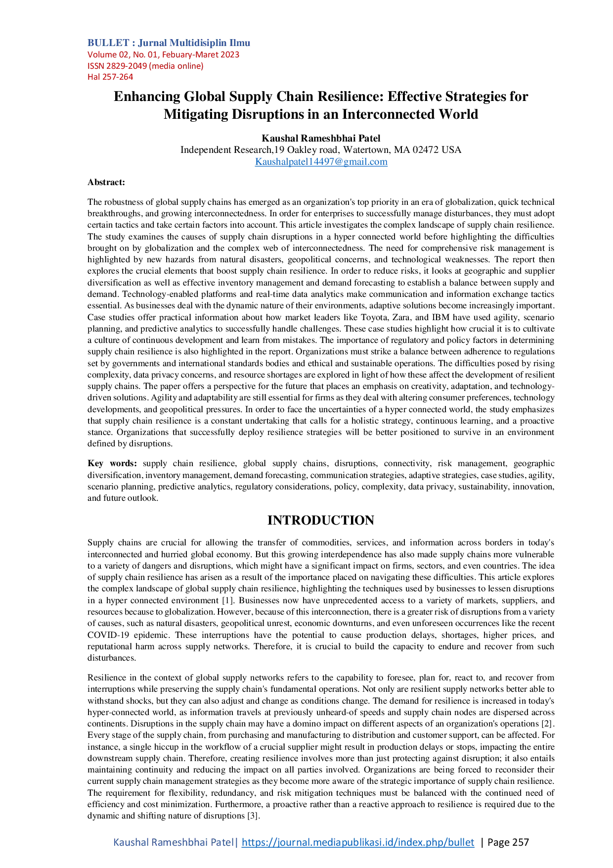 JURIS Enhancing Global Supply Chain Resilience Effective Strategies for Mitigating Disruptions in an Interconnected World