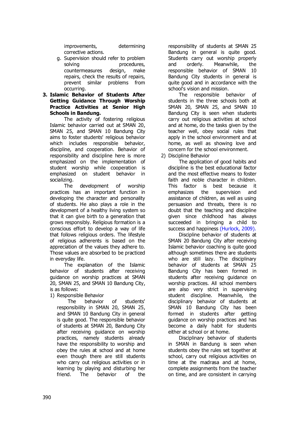 JURIS Development of Student Islamic Behavior Through Worship Practice Activities at SMAN City of Bandung