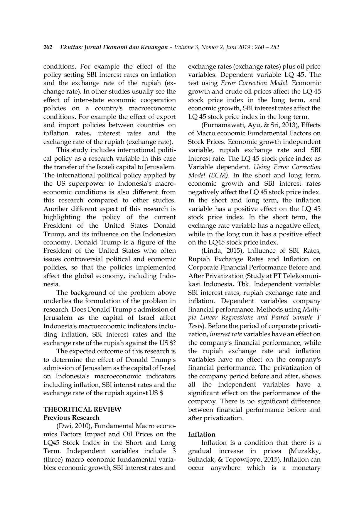 JURIS Dampak Pemindahan Ibukota Israel ke Yerusalem Terhadap Ekonomi Makro Indonesia