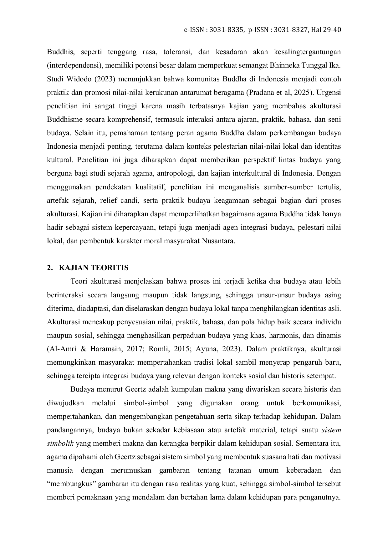 JURIS Akulturasi Buddhisme di Jawa Integrasi Ajaran Buddha dan Budaya Lokal dalam Pembentukan Simbolik Sosial