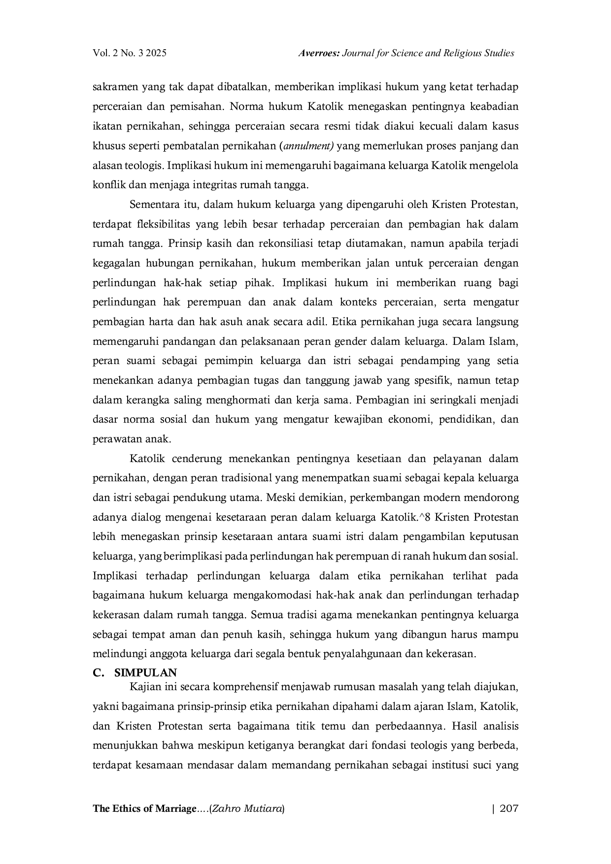 JURIS Etika Hukum Perkawinan dalam Perspektif Islam Katolik dan Kristen Protestan Analisis Komparatif Lintas Agama