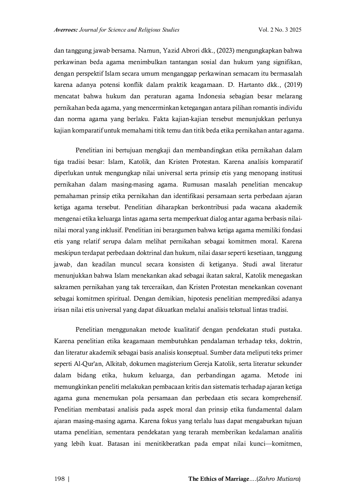 JURIS Etika Hukum Perkawinan dalam Perspektif Islam Katolik dan Kristen Protestan Analisis Komparatif Lintas Agama