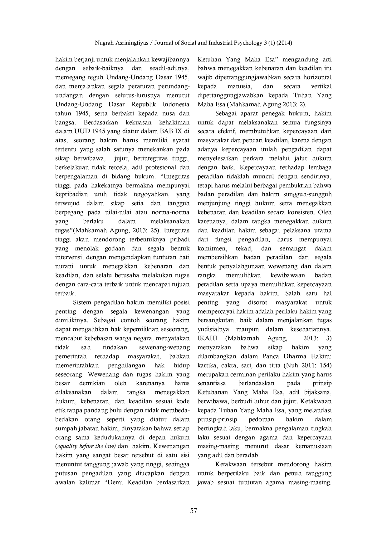 JURIS Integritas Profesi Hakim di Kota Semarang