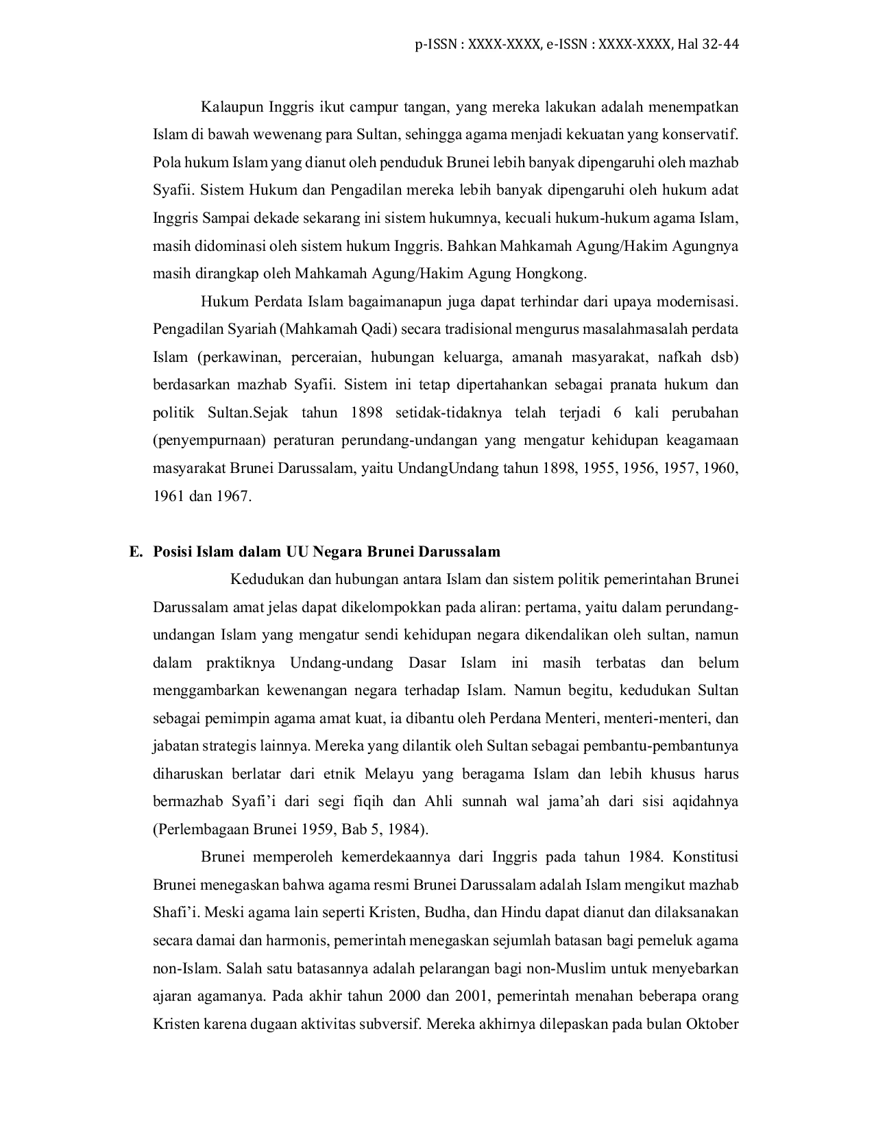 JURIS Makalah Dinamika Islam di Brunei Darussalam