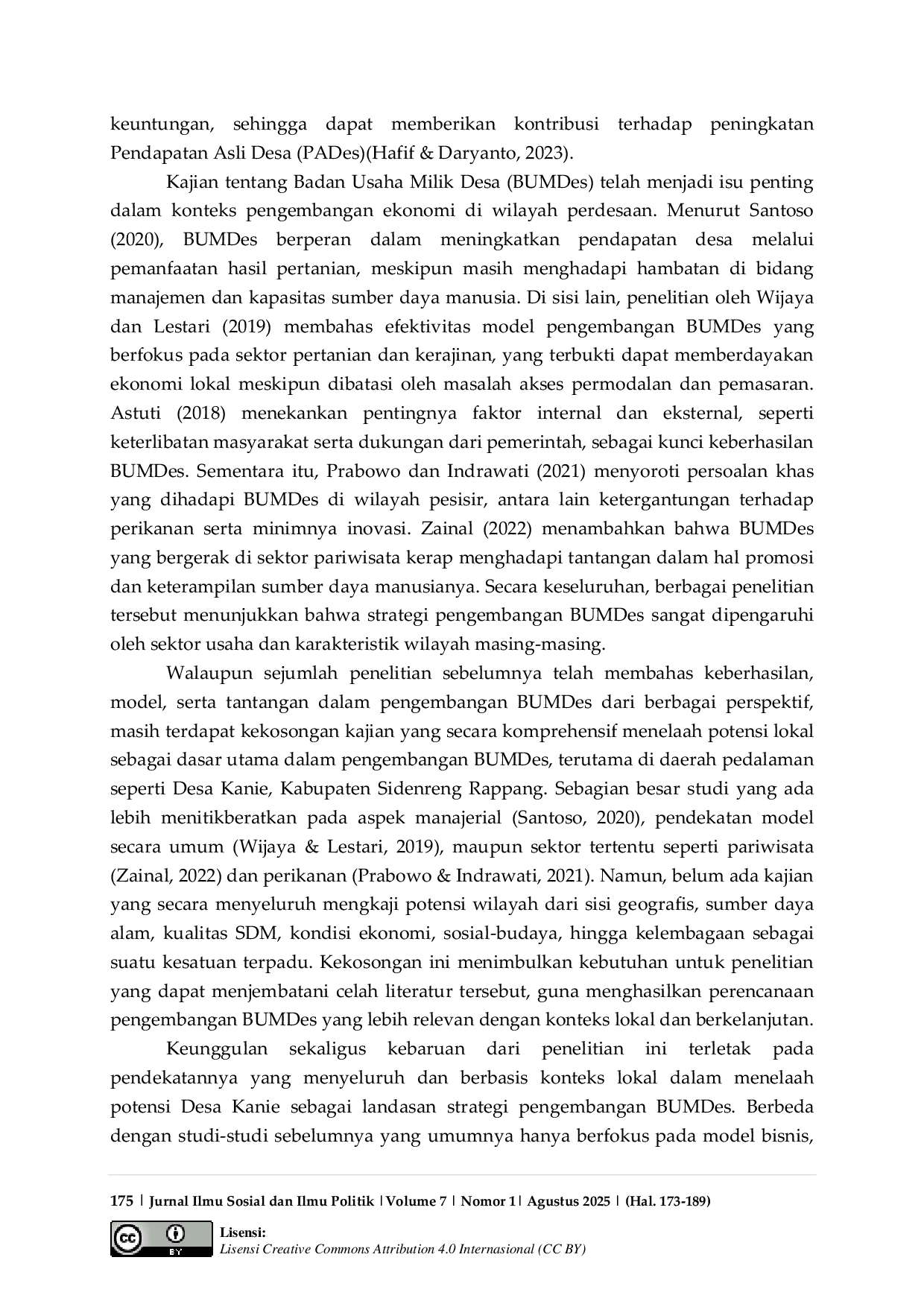 JURIS Analisis Pengembangan Badan Usaha Milik Desa Studi Pada BUMDes Kanie Kabupaten Sidenreng Rappang