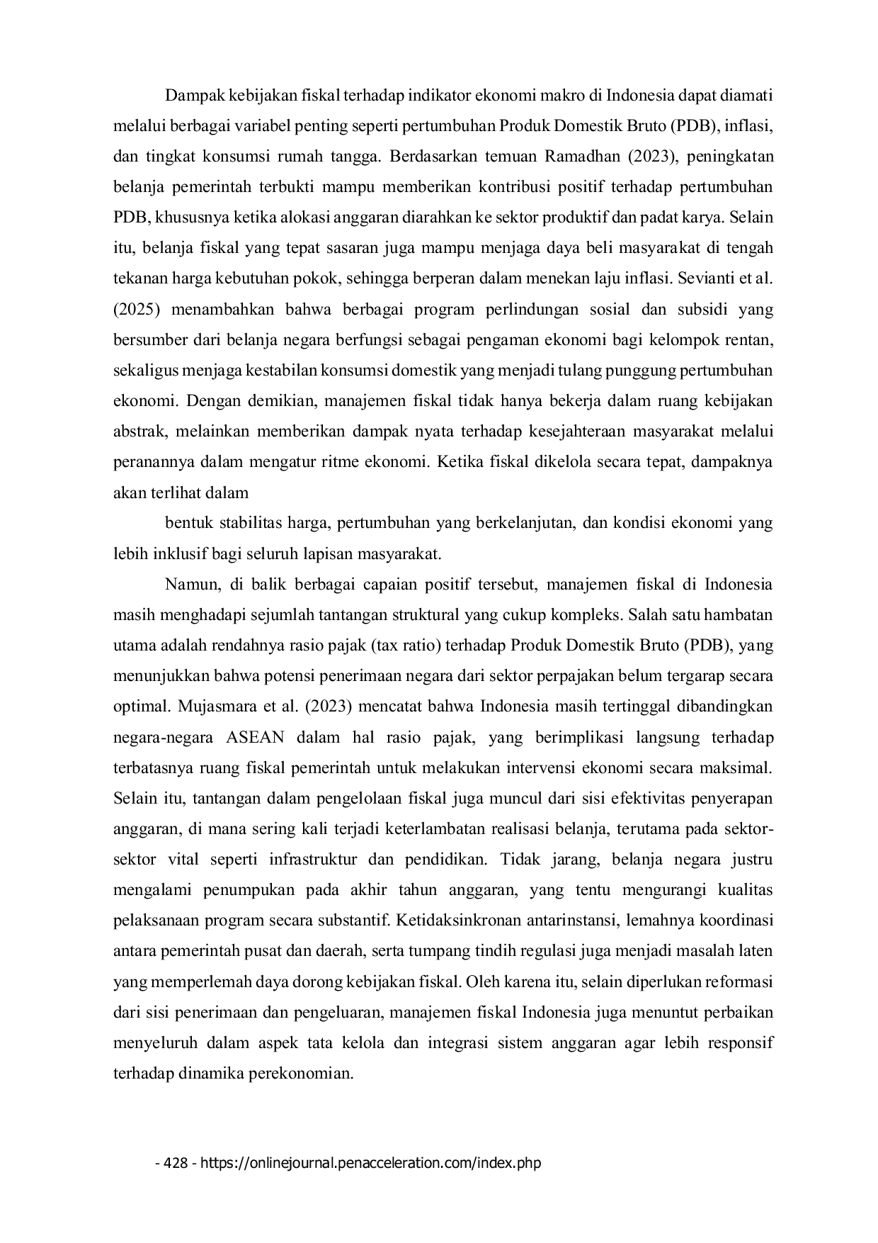 JURIS Manajemen Fiskal dan Kajiannya dalam Upaya Mewujudkan Stabilitas Ekonomi Tinjauan atas Kebijakan Strategi dan Dampaknya terhadap Perekonomian Nasional