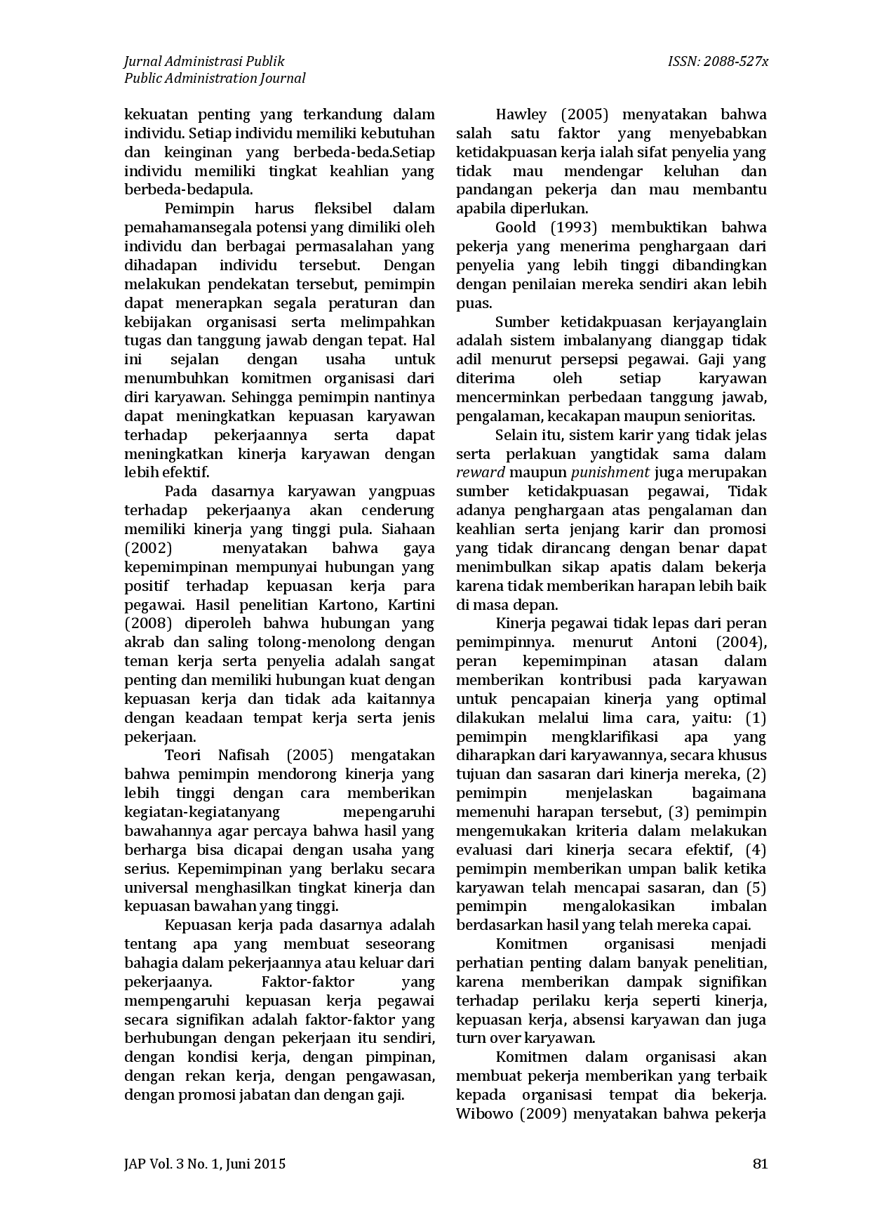 juris Pengaruh Kepemimpinan Terhadap Kinerja Pegawai Pada Kantor Sub Dolog Wil Iv Padangsidimpuan Studi Pada Kantor Sub Dolog Wil Iv Padangsidimpuan