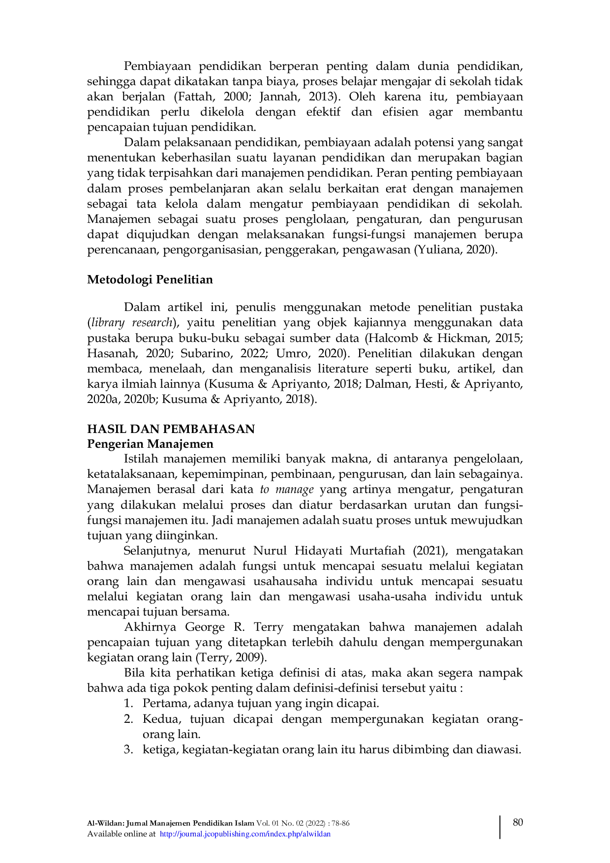 JURIS Manajemen Pembiayaan Pendidikan Yang Efektif Untuk Meningkatkan Mutu Pendidikan